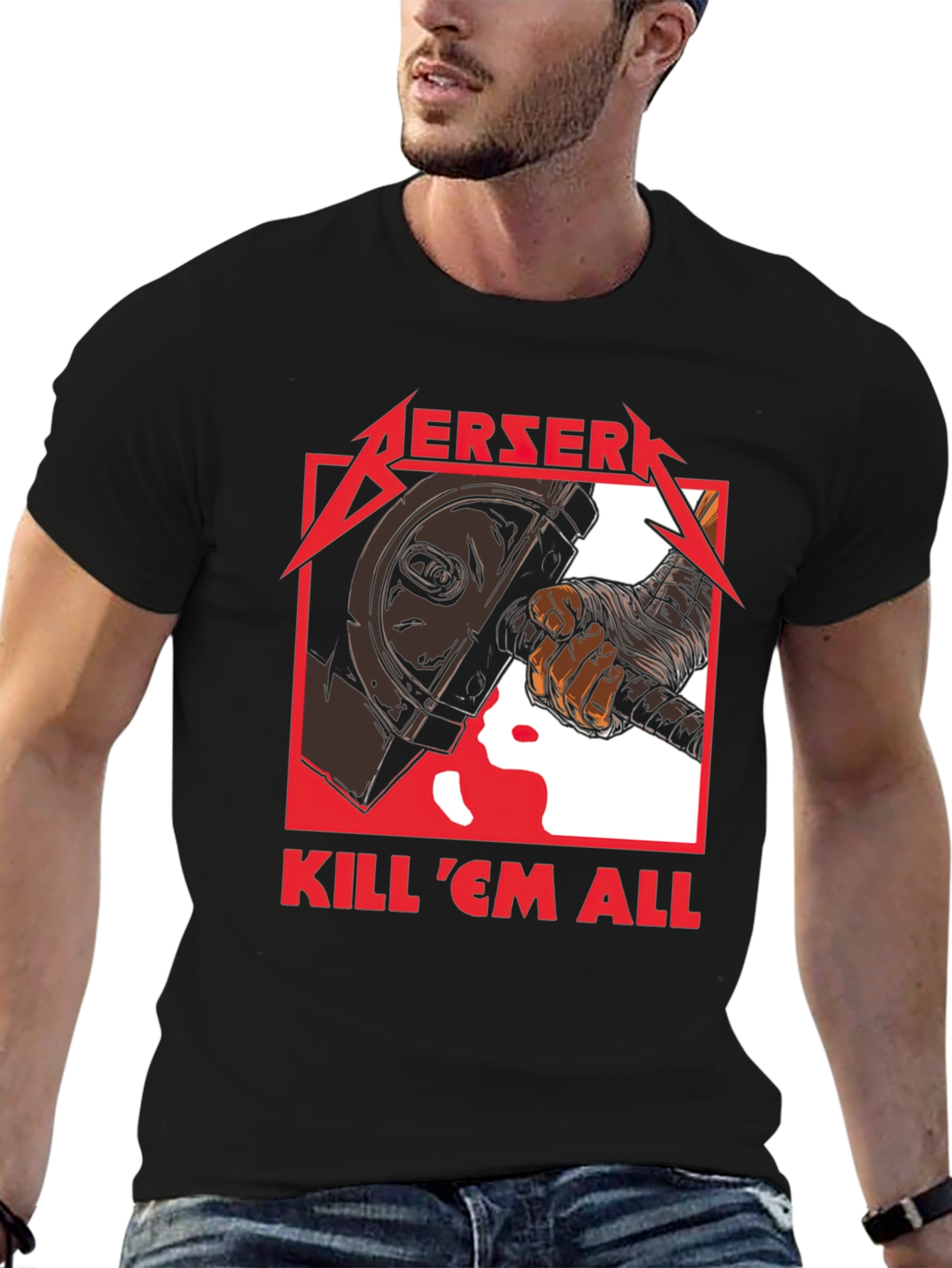 Berserk Kill Em All Graphic T-Shirt