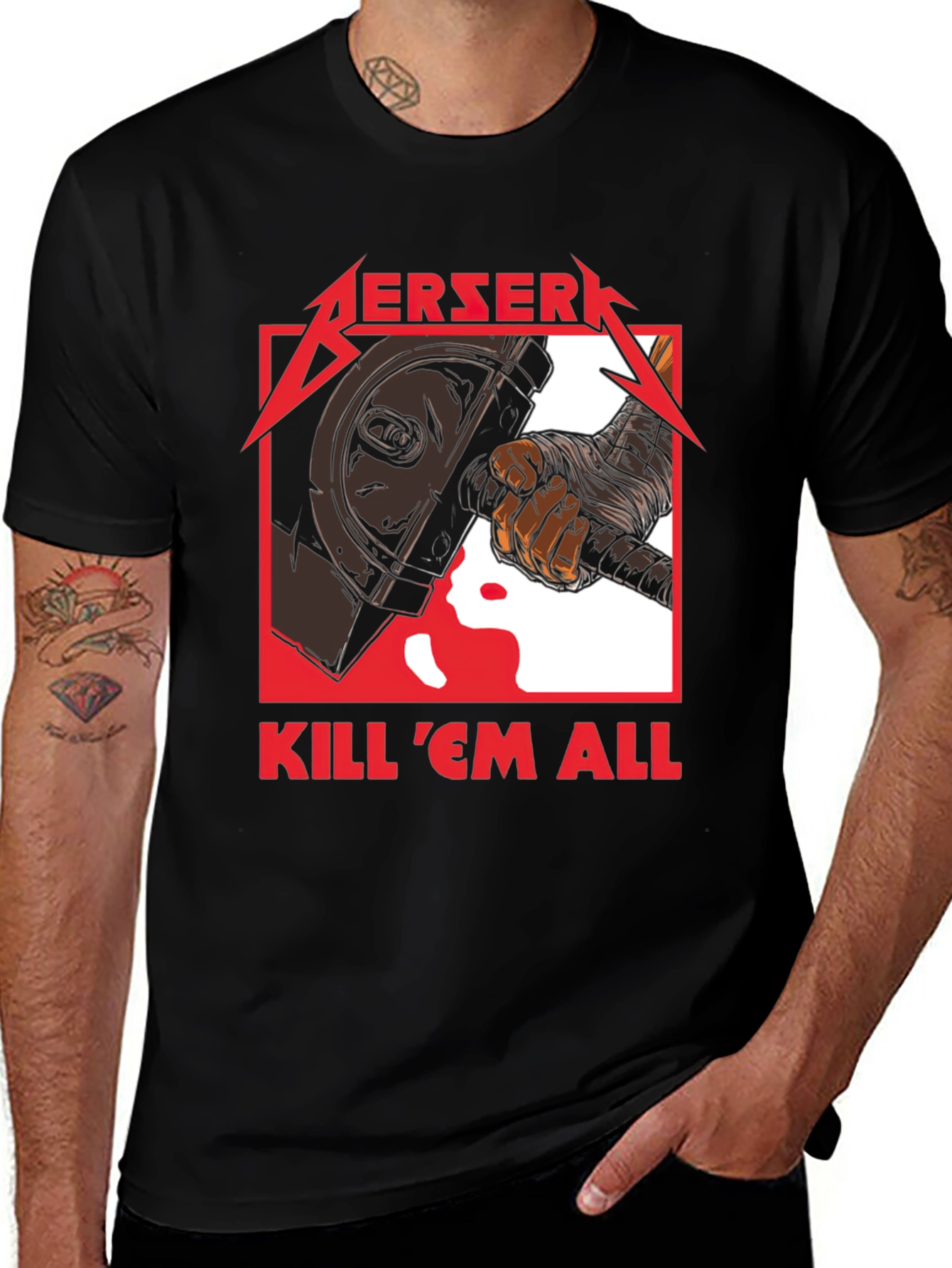 Berserk Kill Em All Graphic T-Shirt