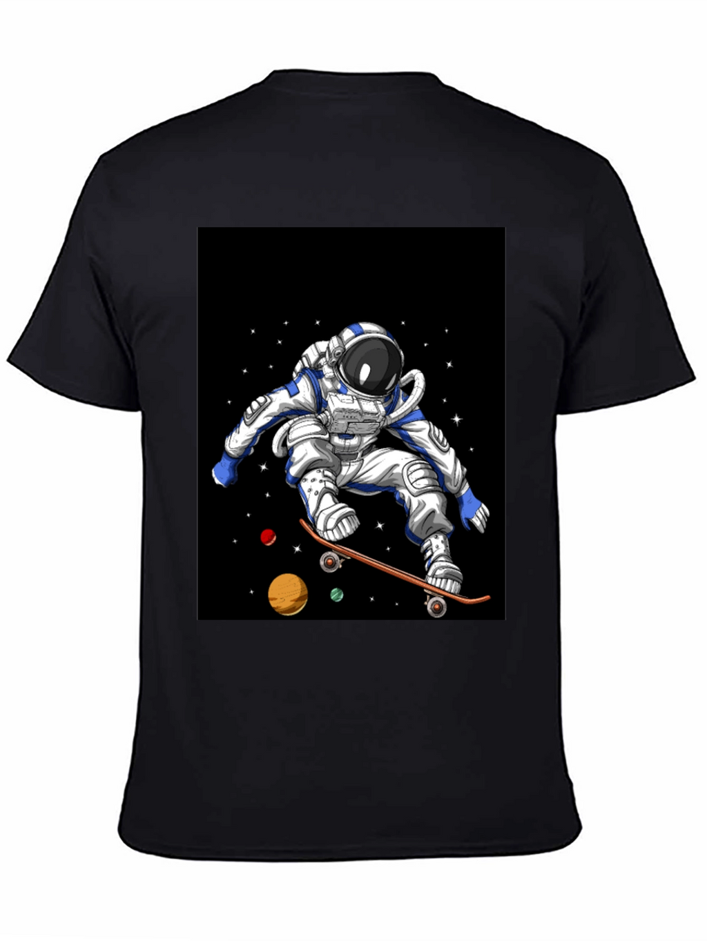 Astronaut Skateboard T-Shirt Space Design