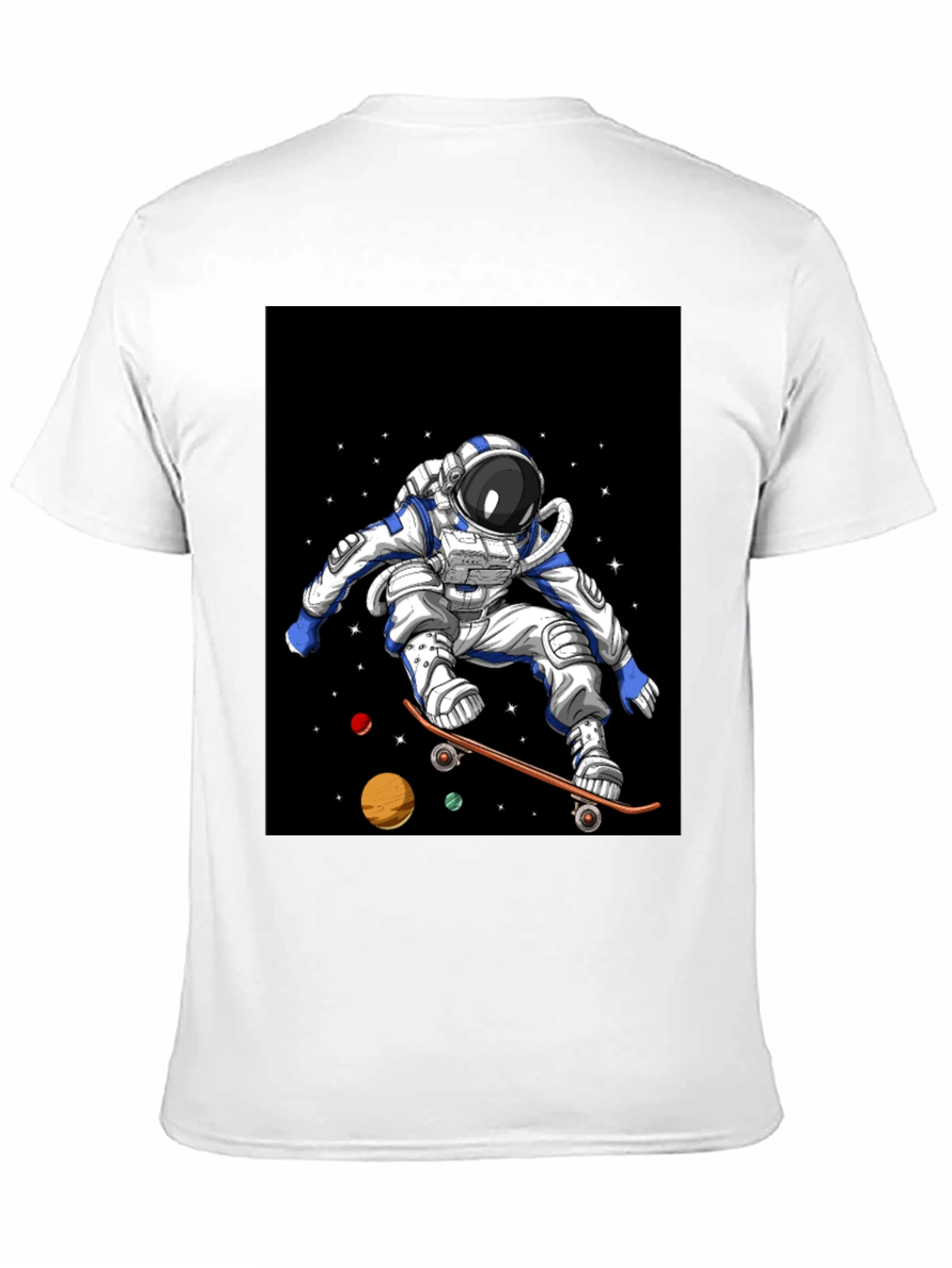 Astronaut Skateboard T-Shirt Space Design