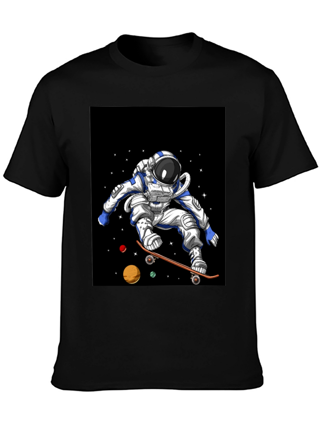 Astronaut Skateboard T-Shirt Space Design