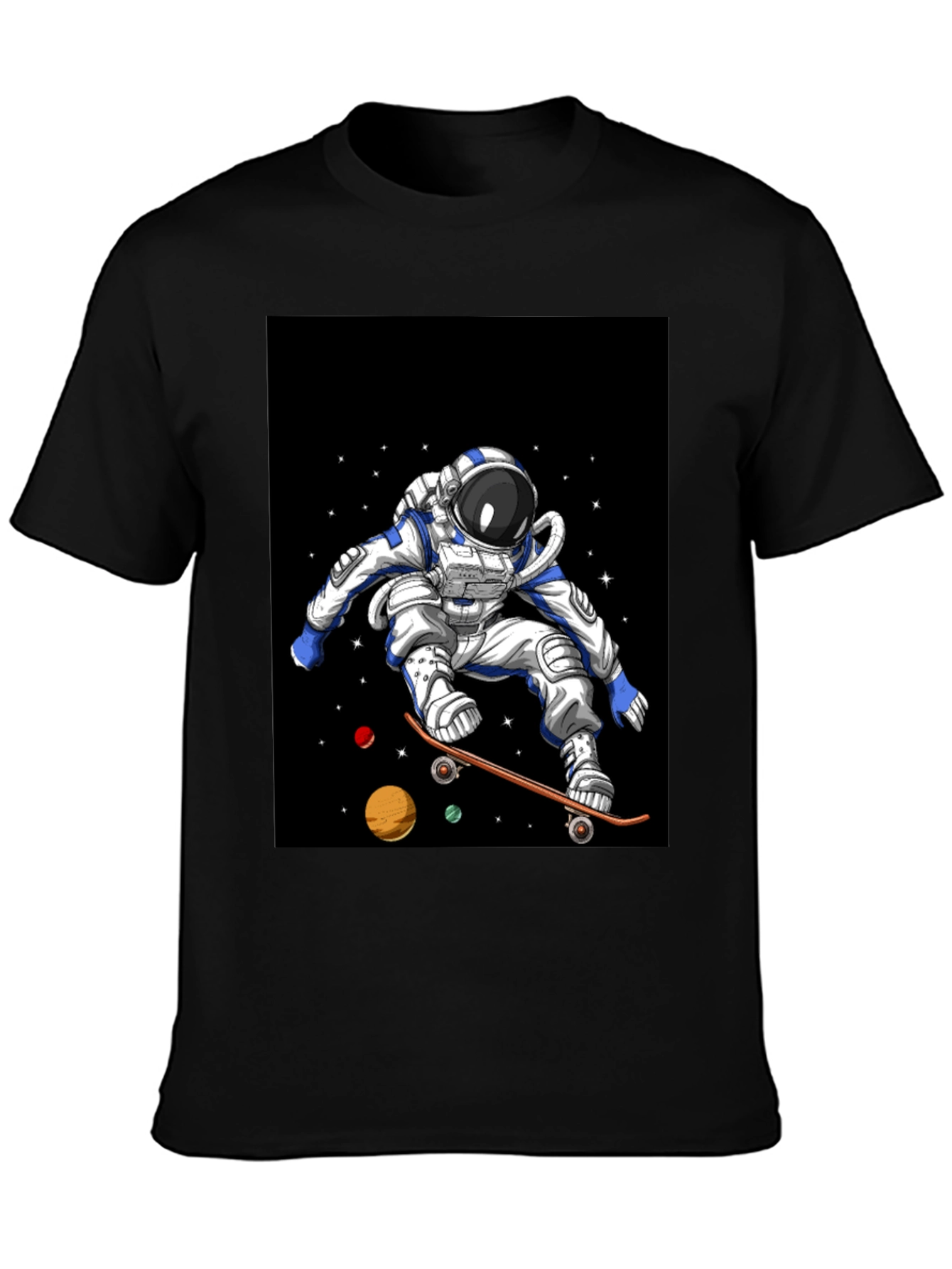 Astronaut Skateboard T-Shirt Space Design