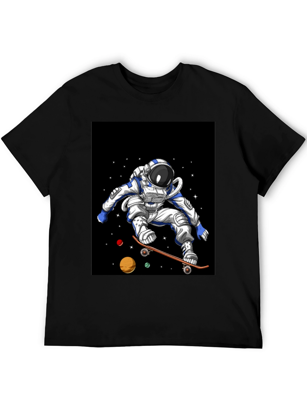Astronaut Skateboard T-Shirt Space Design