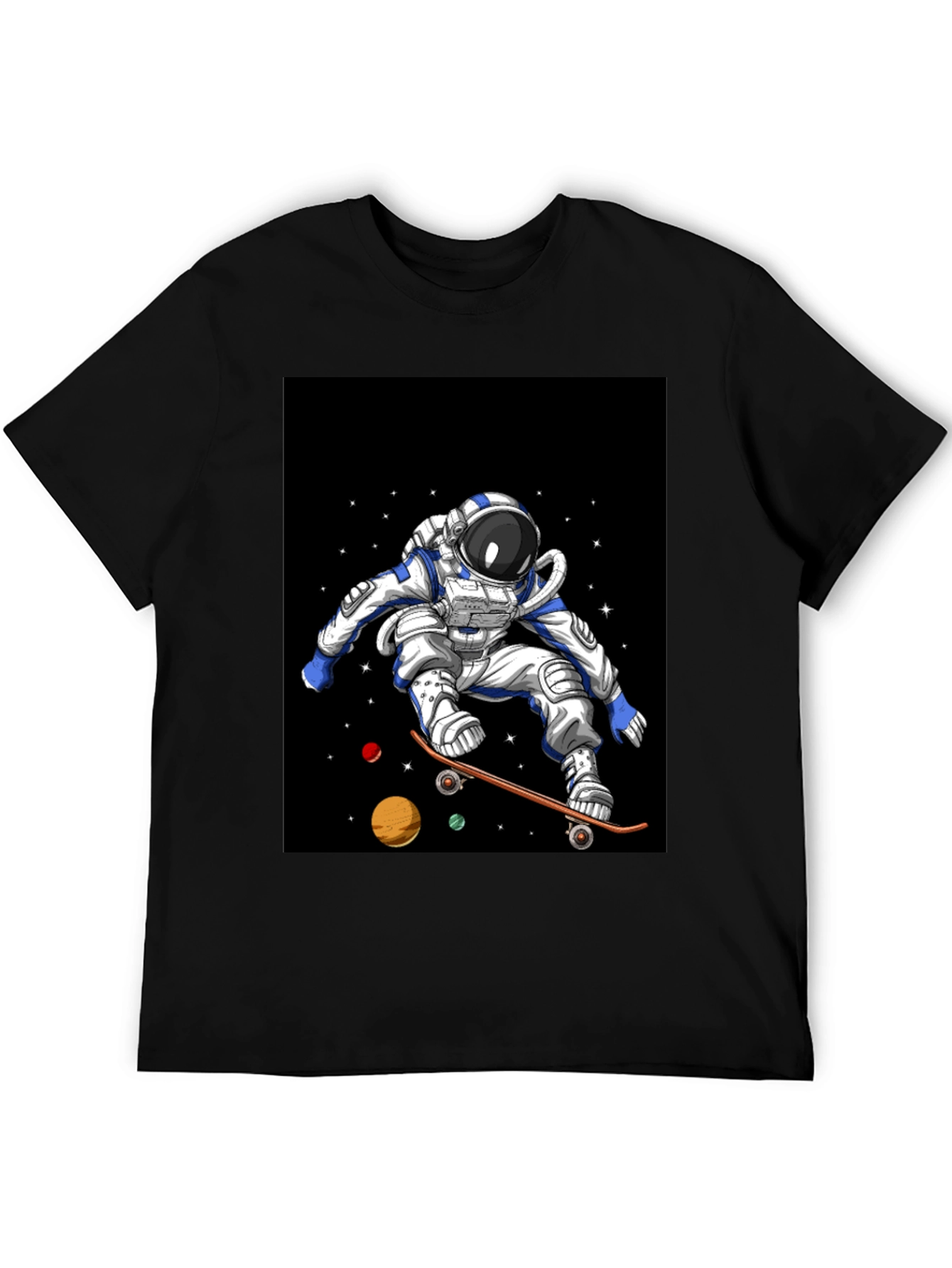 Astronaut Skateboard T-Shirt Space Design