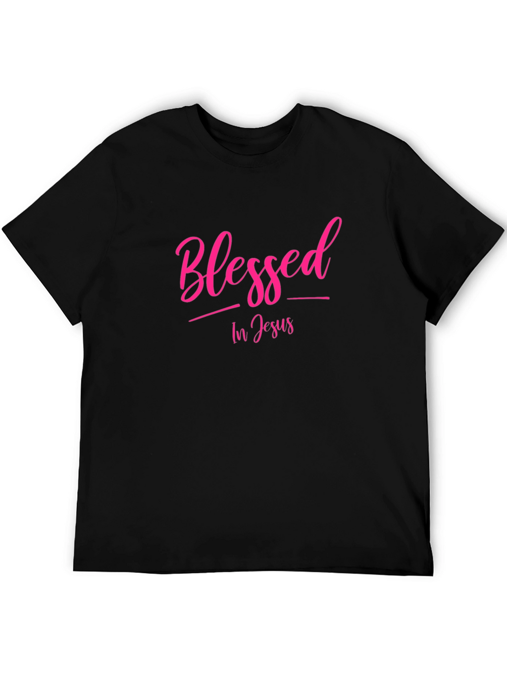 Blessed In Jesus Black T-Shirt