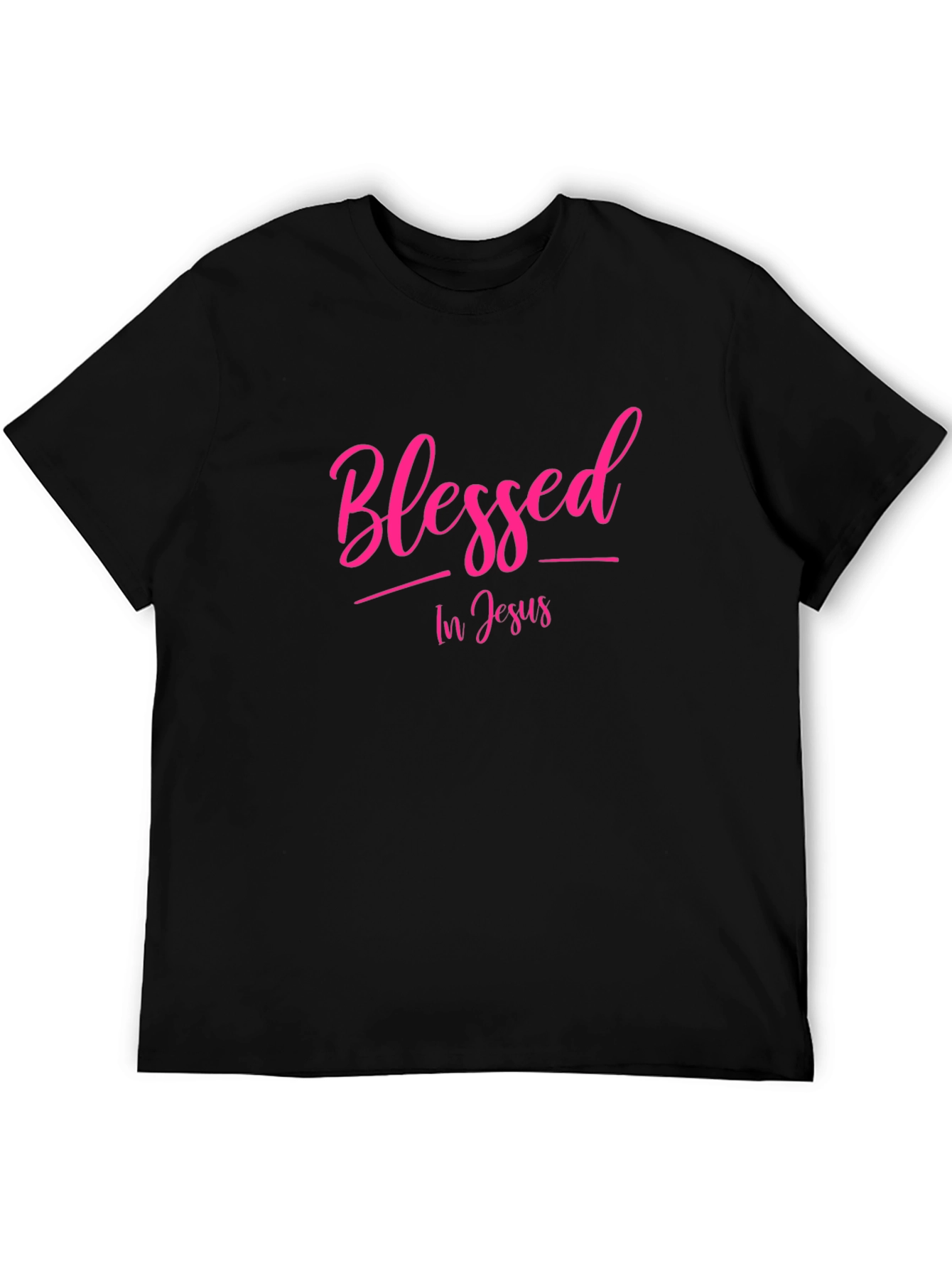 Blessed In Jesus Black T-Shirt