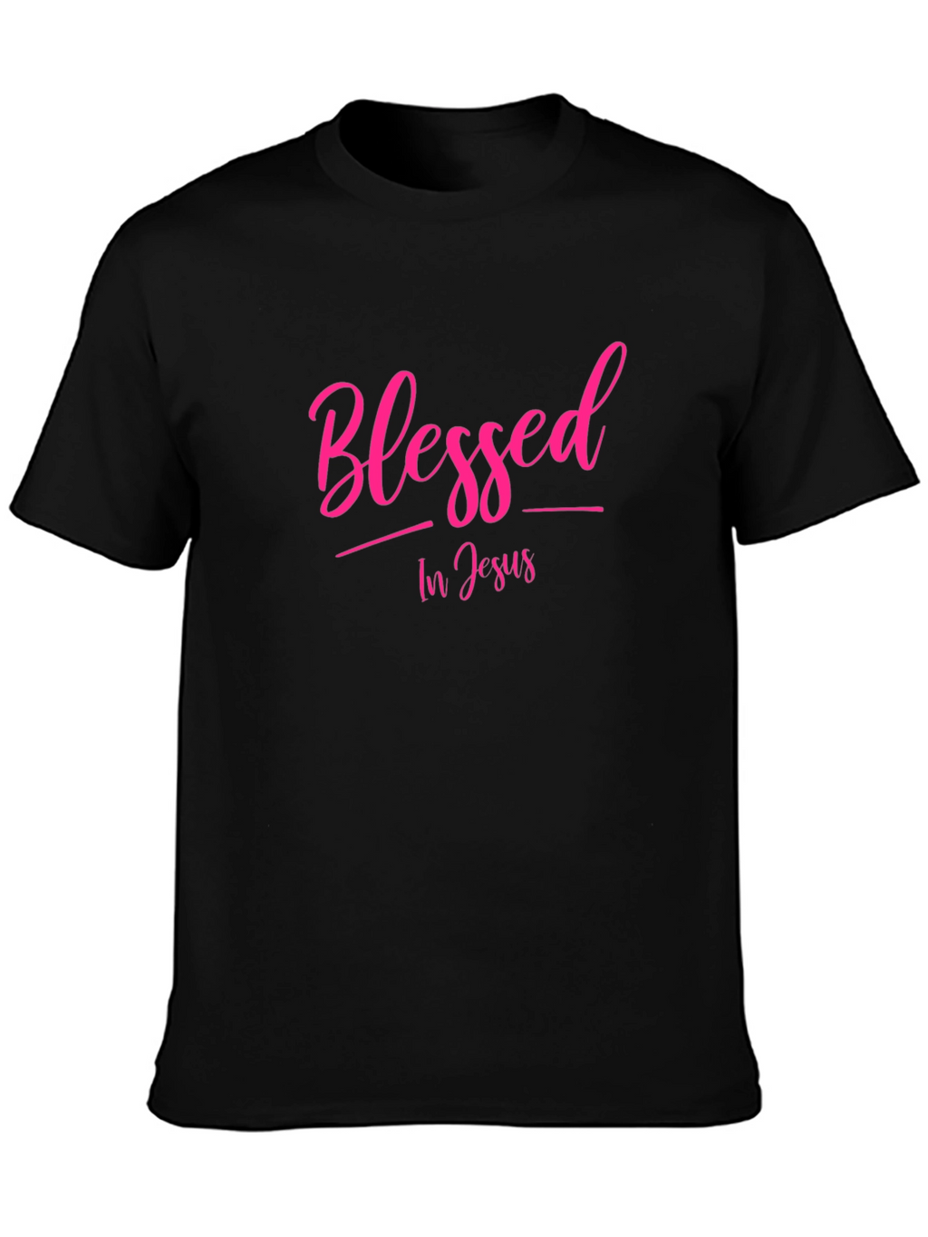 Blessed In Jesus Black T-Shirt