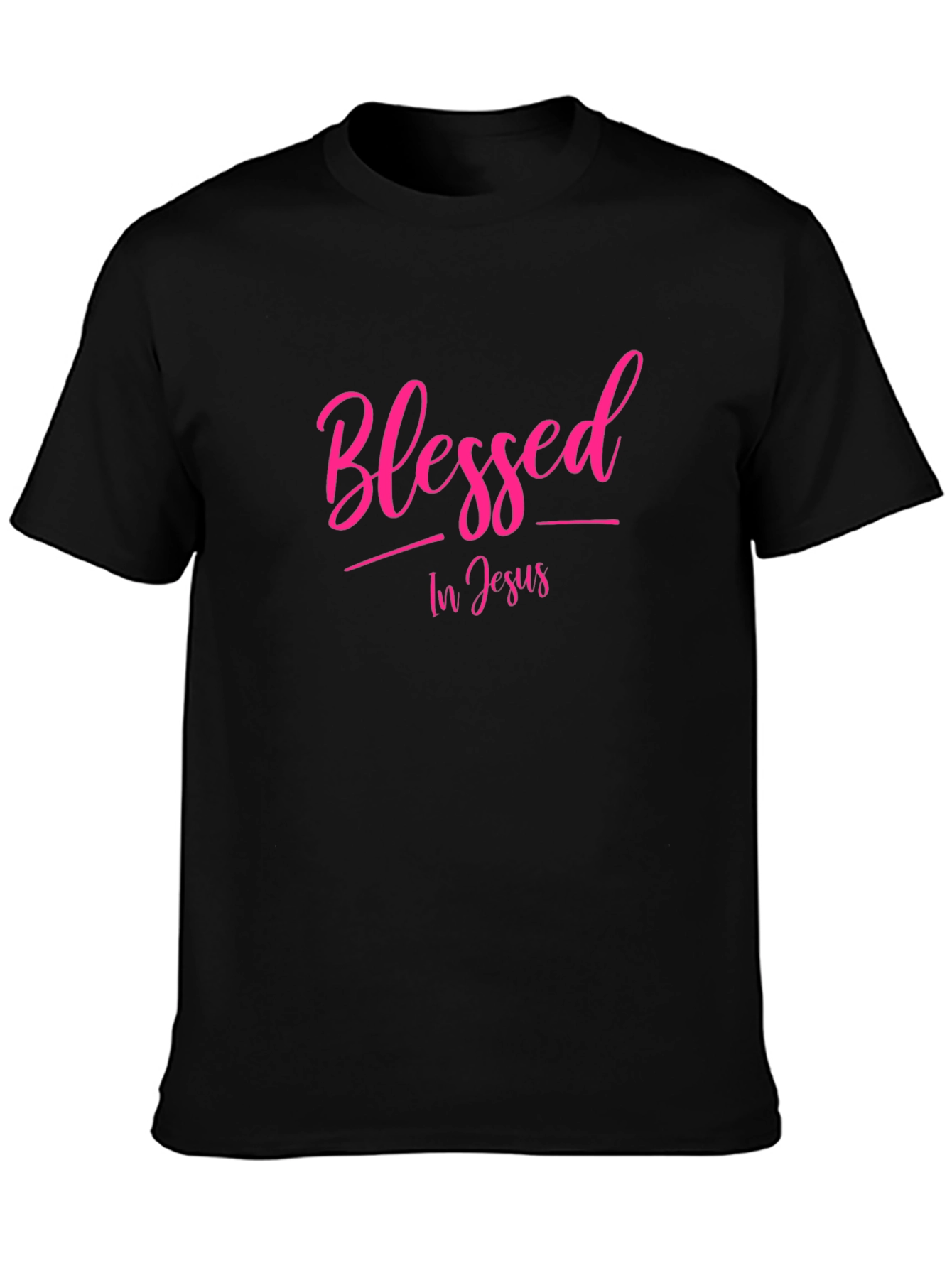 Blessed In Jesus Black T-Shirt
