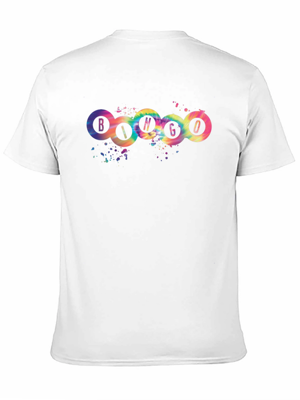 Bingo Tie-Dye Graphic T-Shirt - Round Design