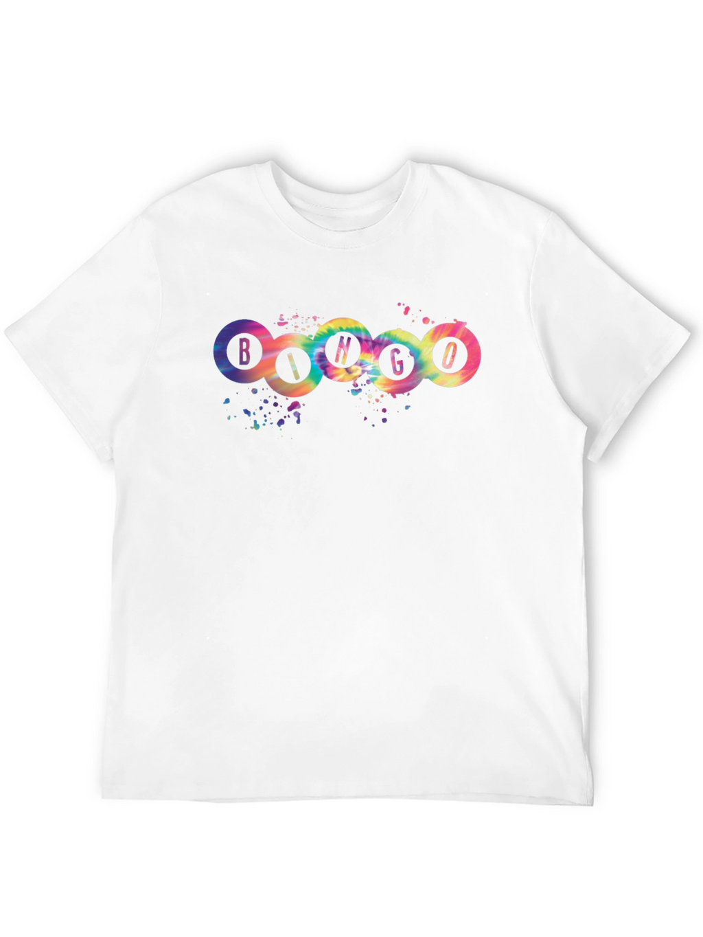 Bingo Tie-Dye Graphic T-Shirt - Round Design