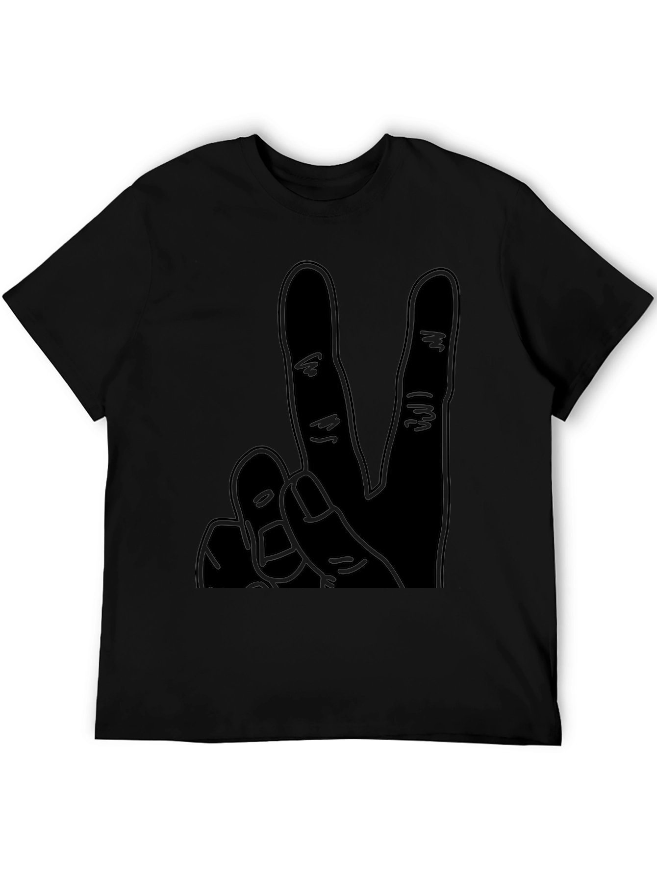 Black Peace Sign T-Shirt: Classic Comfort