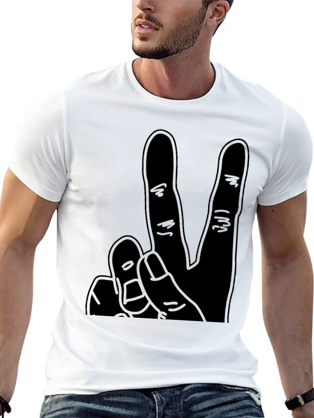 Black Peace Sign T-Shirt: Classic Comfort