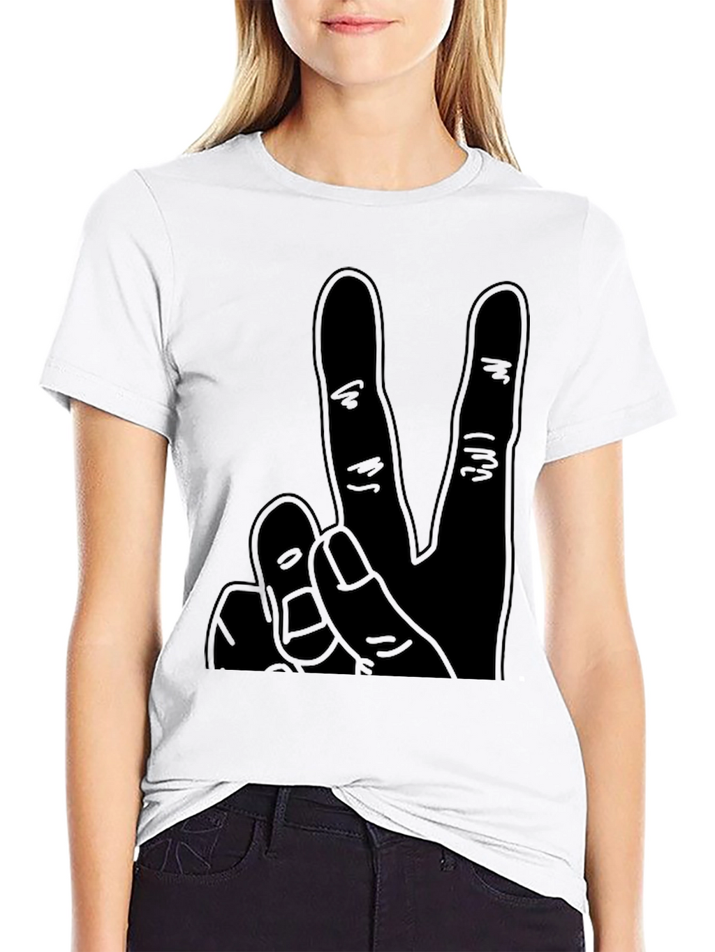 Black Peace Sign T-Shirt: Classic Comfort