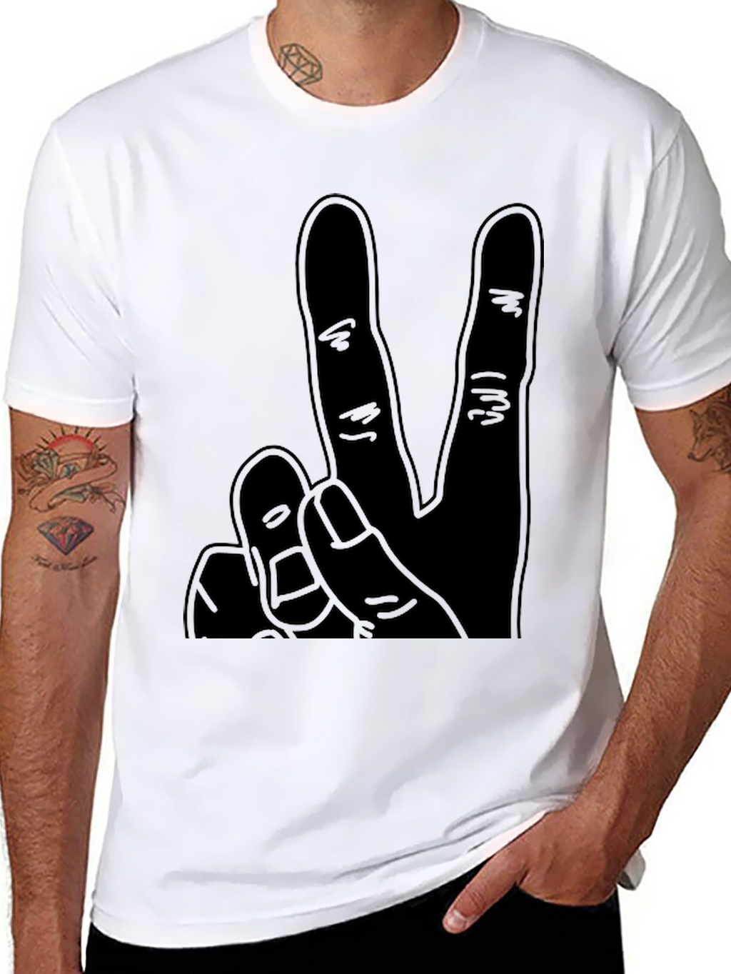 Black Peace Sign T-Shirt: Classic Comfort