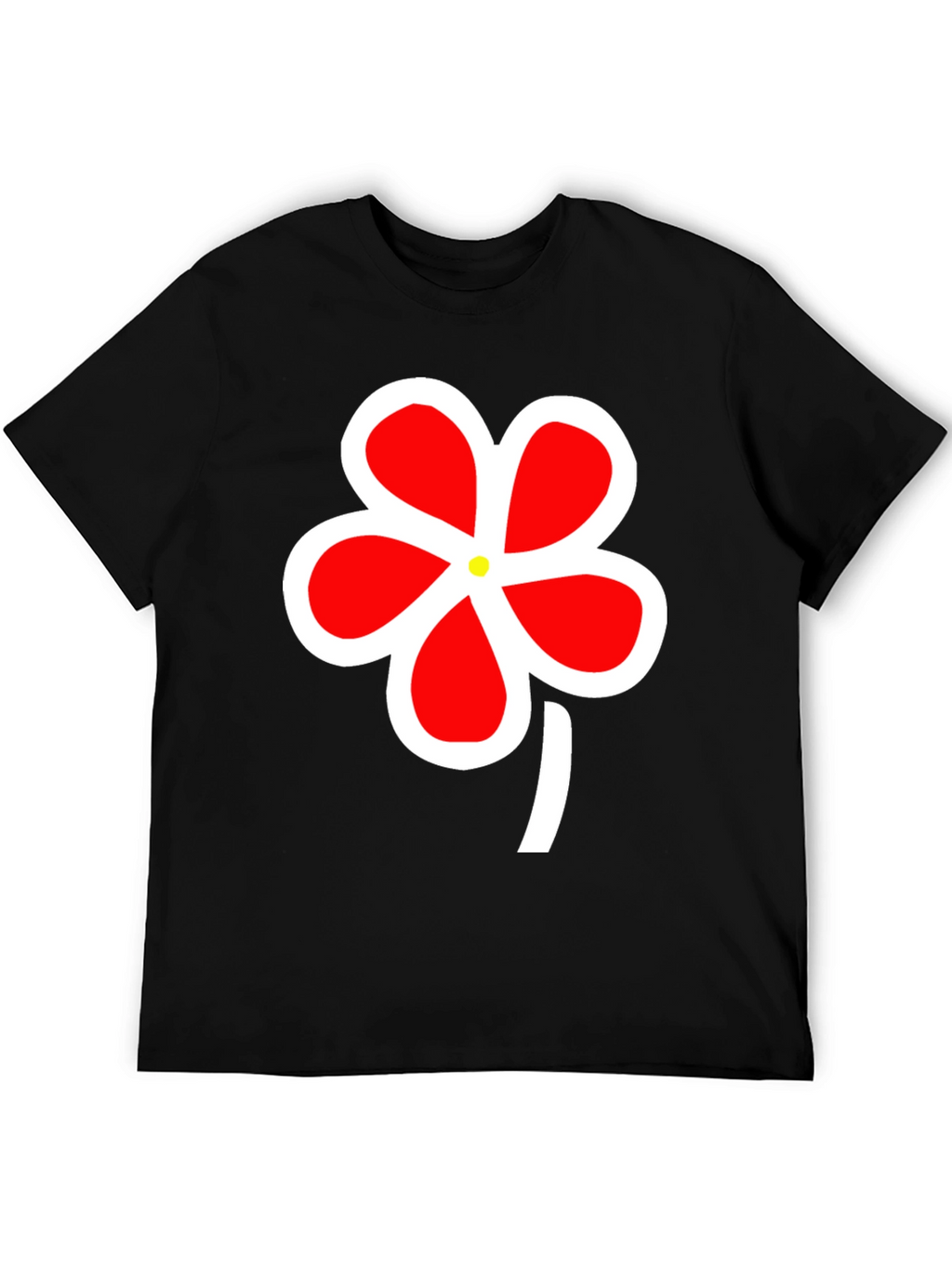 Bold Floral Graphic Tee - Black