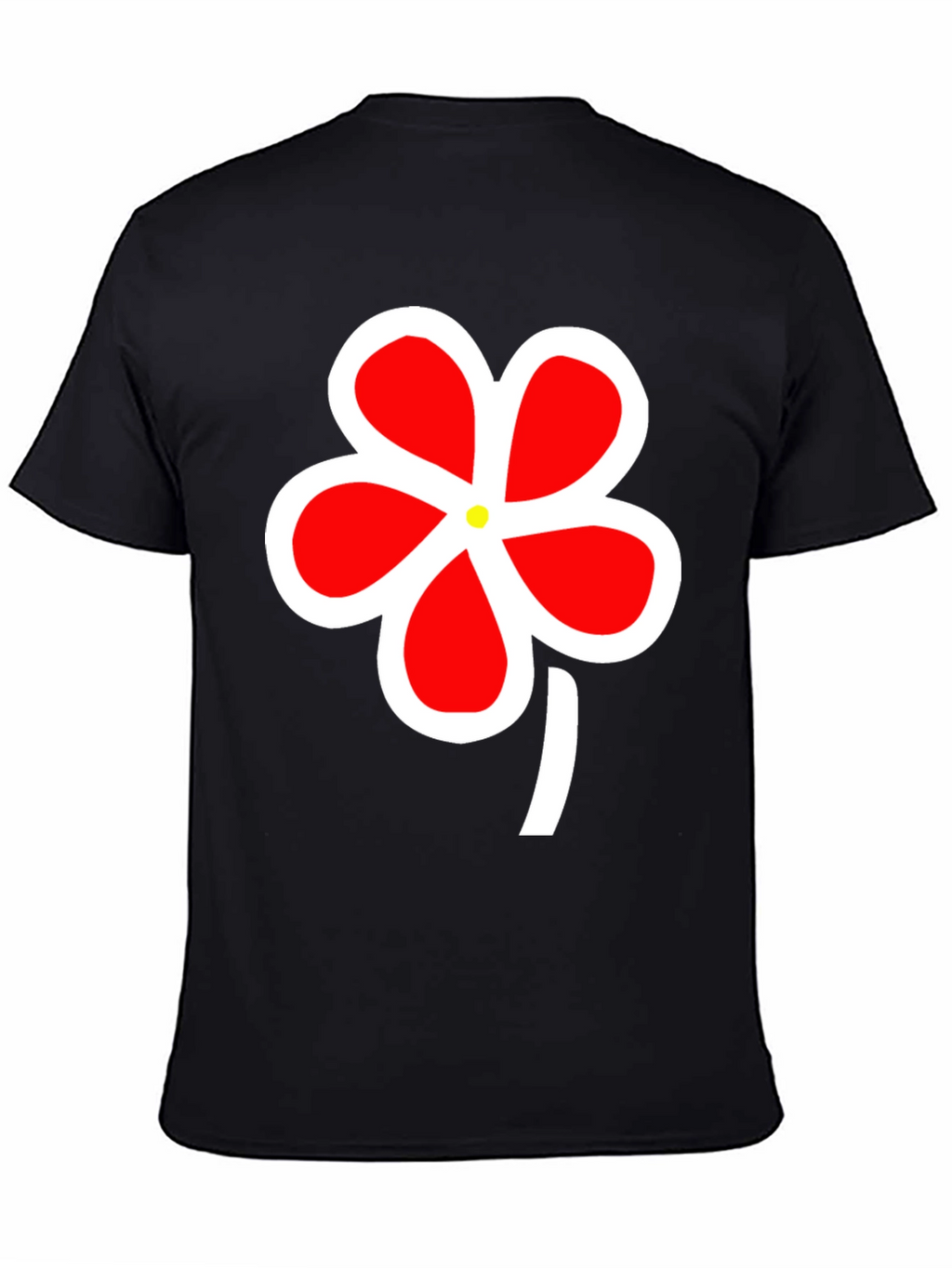 Bold Floral Graphic Tee - Black