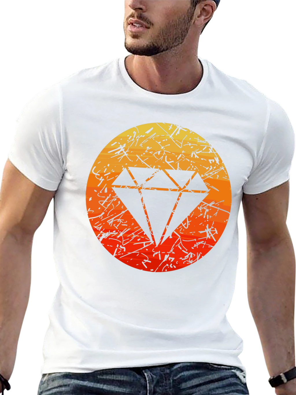 Black Diamond Graphic Tee - Modern Style