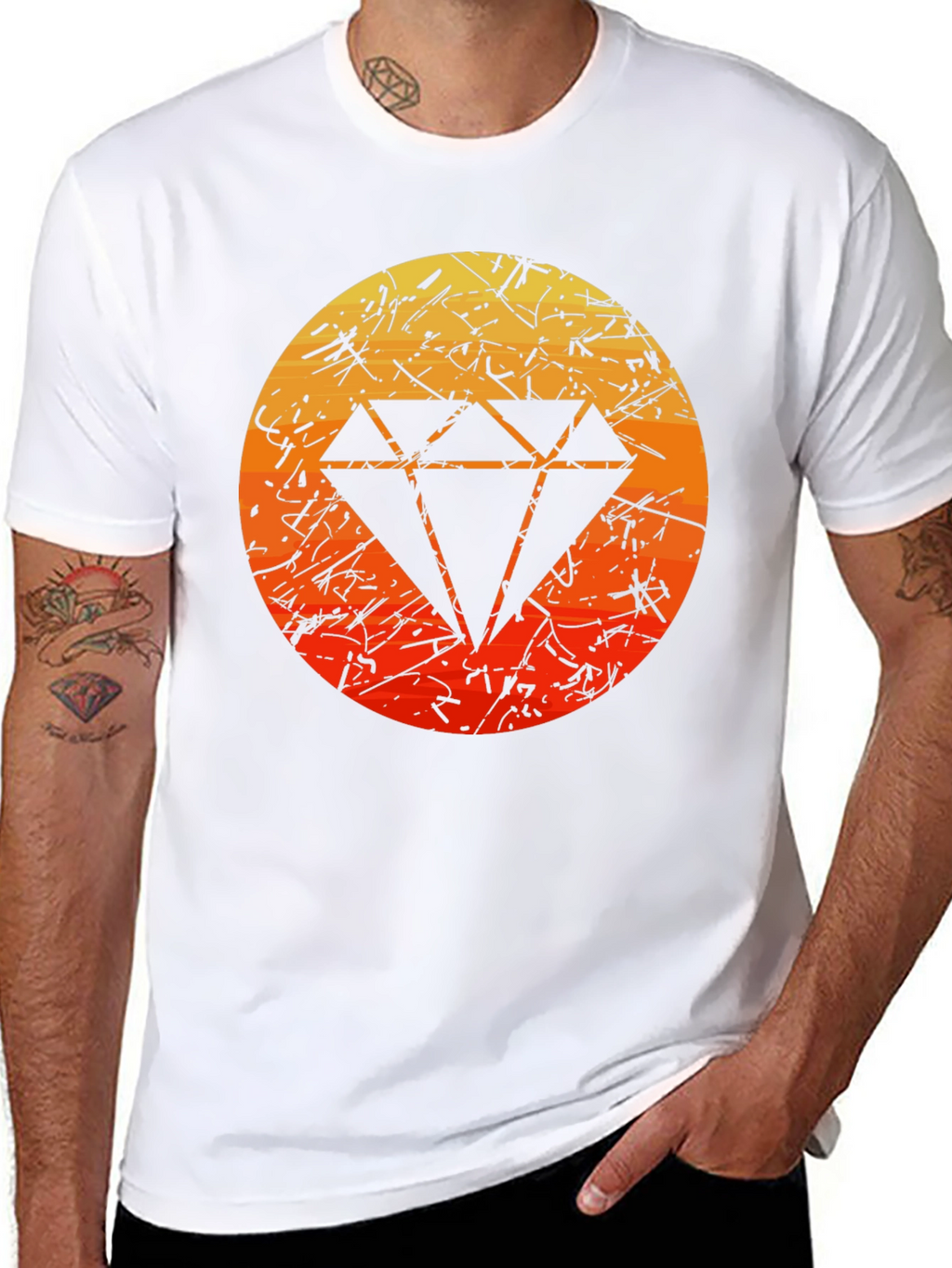 Black Diamond Graphic Tee - Modern Style