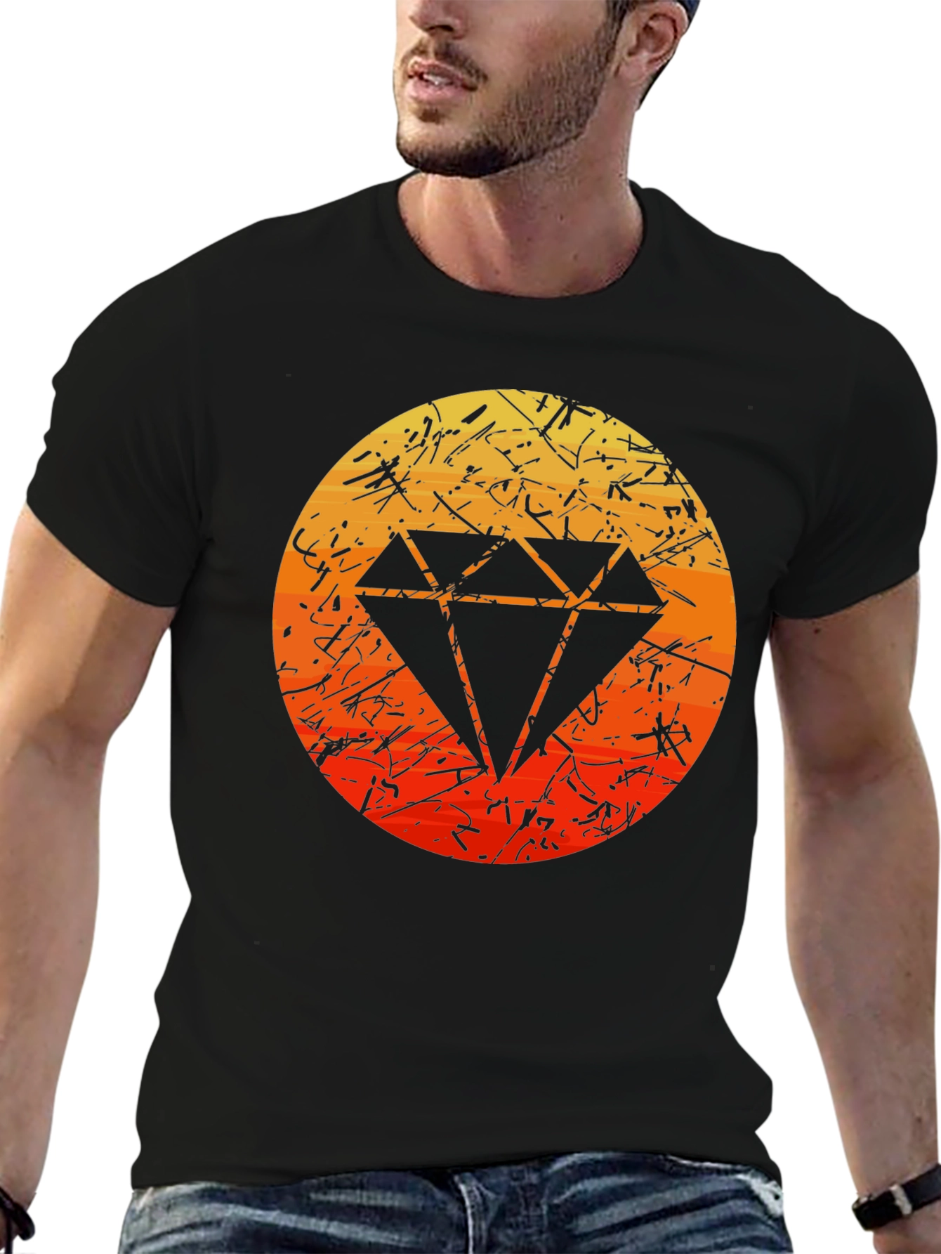 Black Diamond Graphic Tee - Modern Style