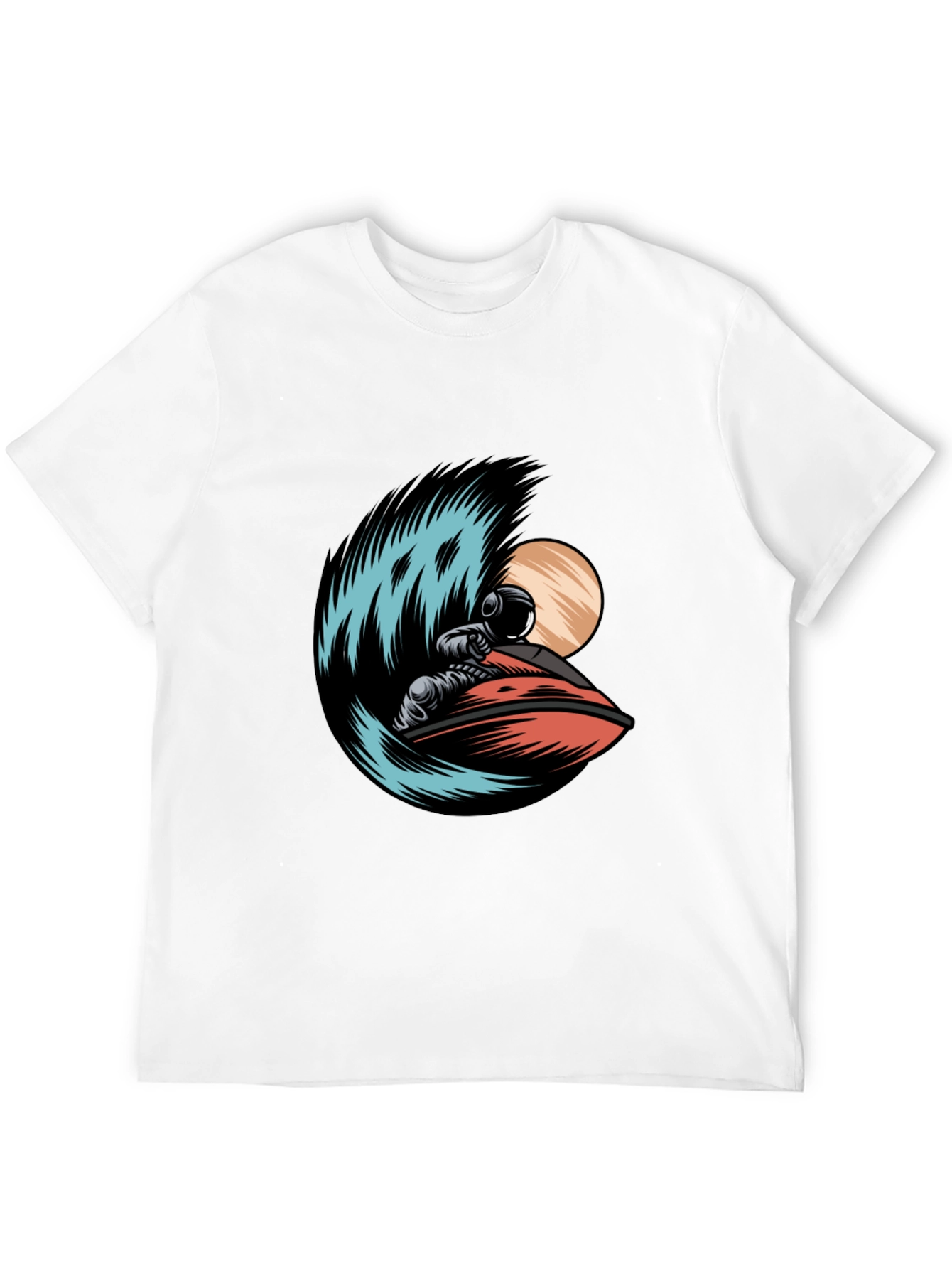 Astronaut Jet Ski Graphic Tee - Black T-Shirt
