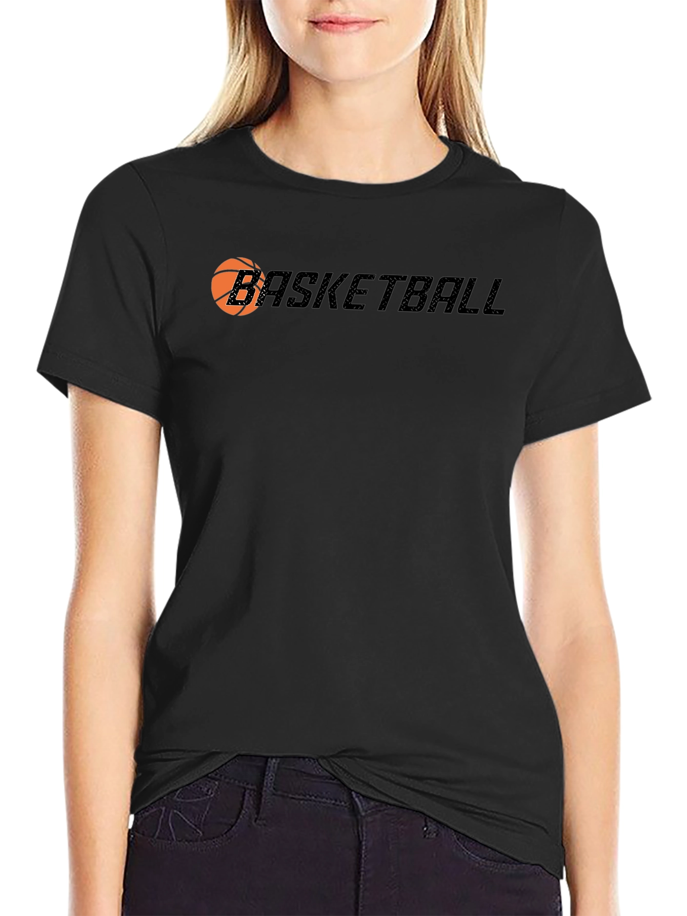 Basketball Graphic Tee - Stylish Mens Black T-Shirt