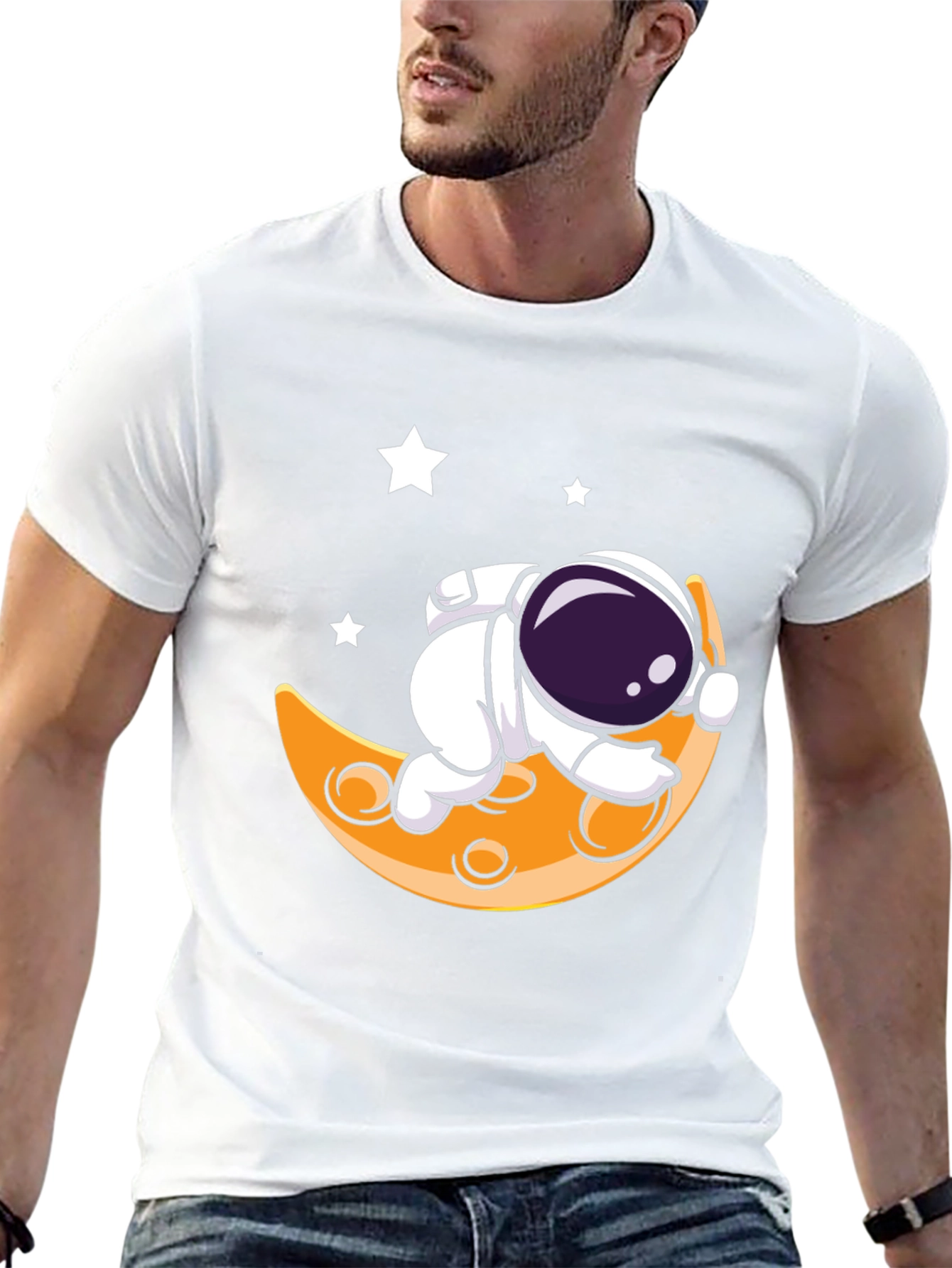 Astronaut Moon T-Shirt - Space Dreams