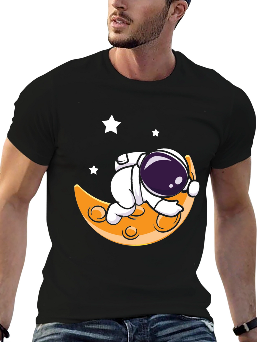 Astronaut Moon T-Shirt - Space Dreams