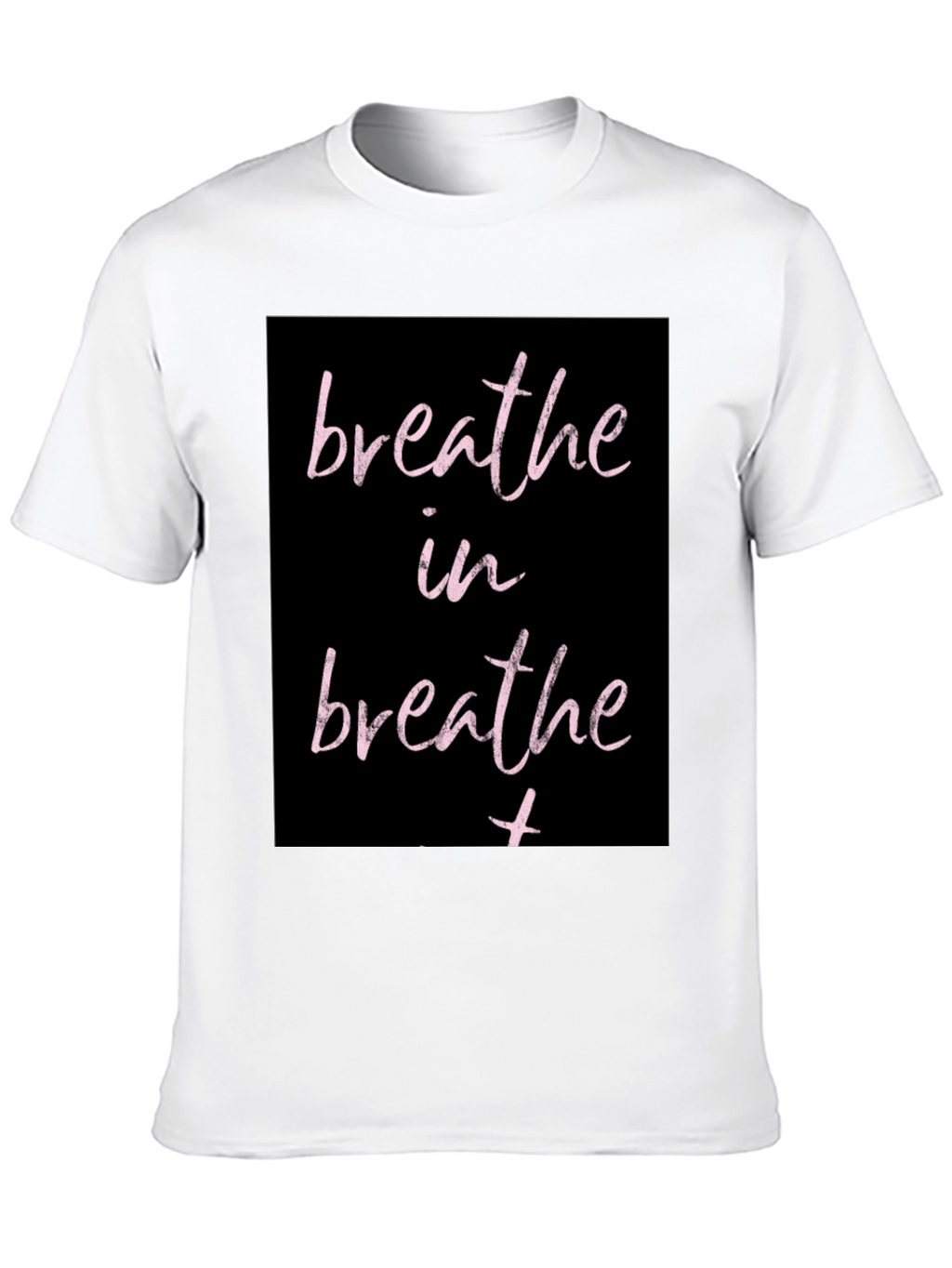 Breathe In Graphic Print Black T-Shirt