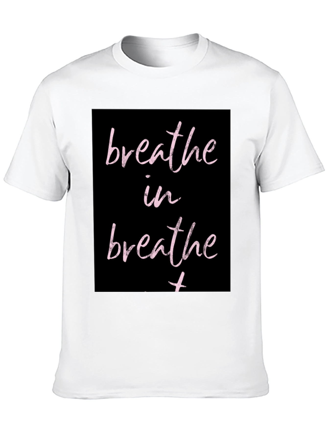 Breathe In Graphic Print Black T-Shirt