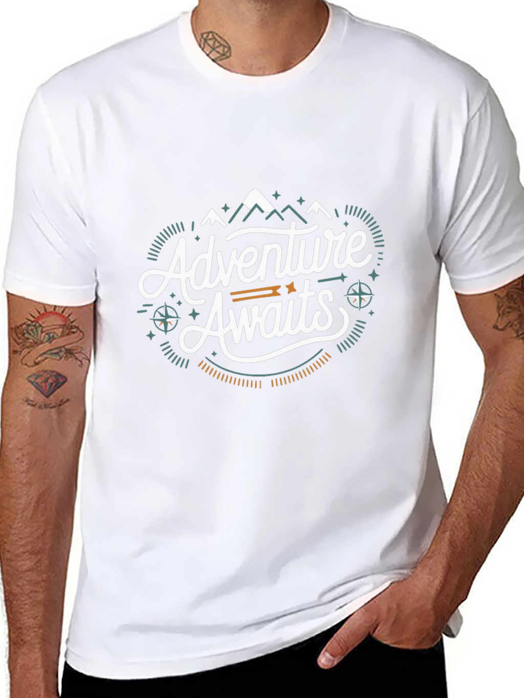 Adventure Awaits Graphic Tee - Black