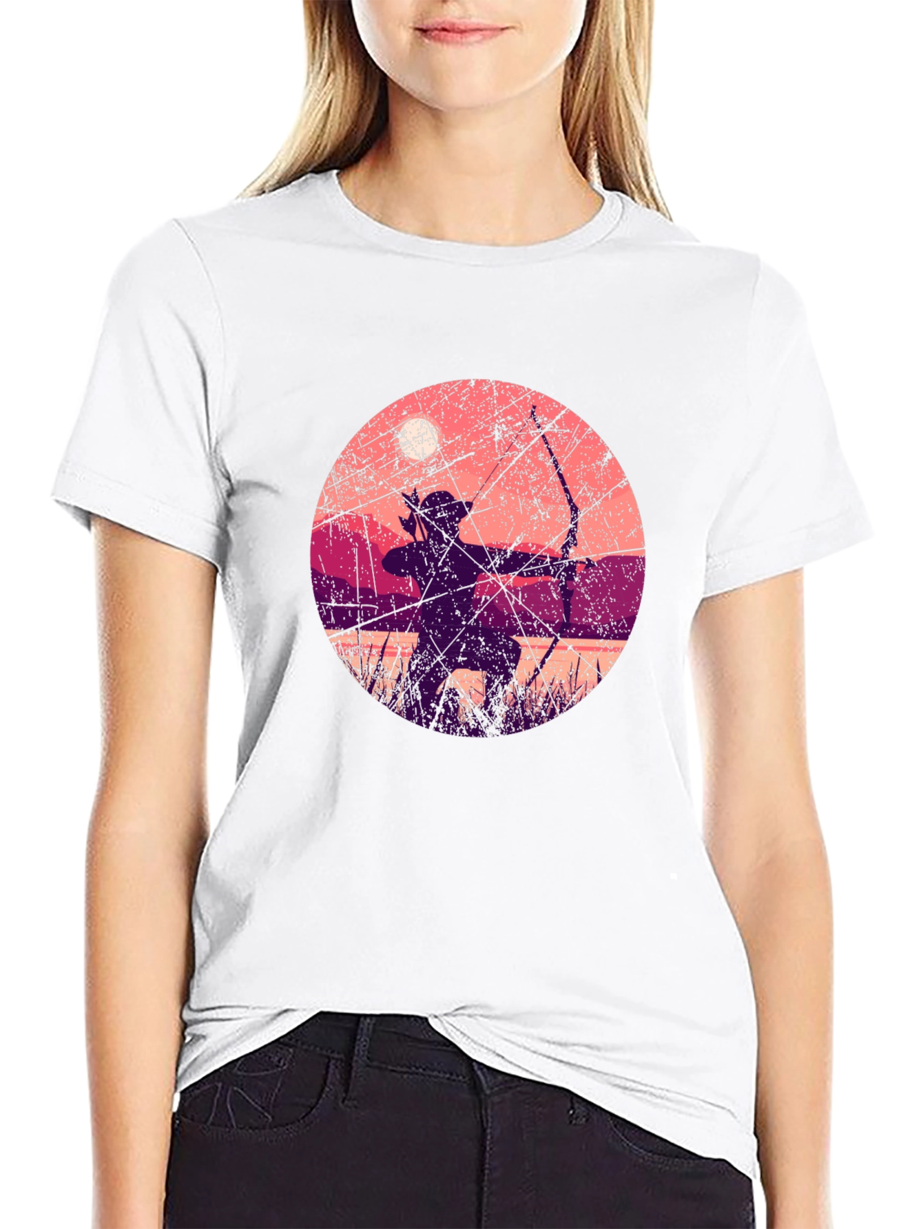 Archer Silhouette Graphic Tee - Black