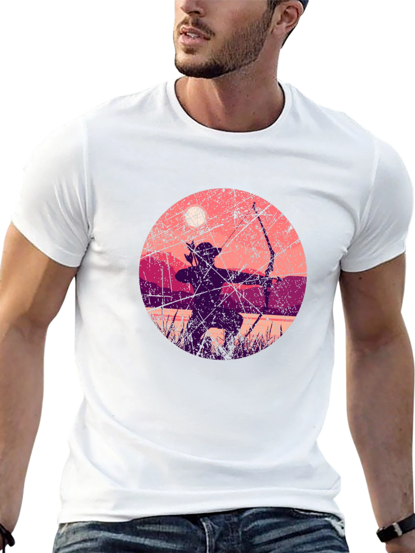 Archer Silhouette Graphic Tee - Black
