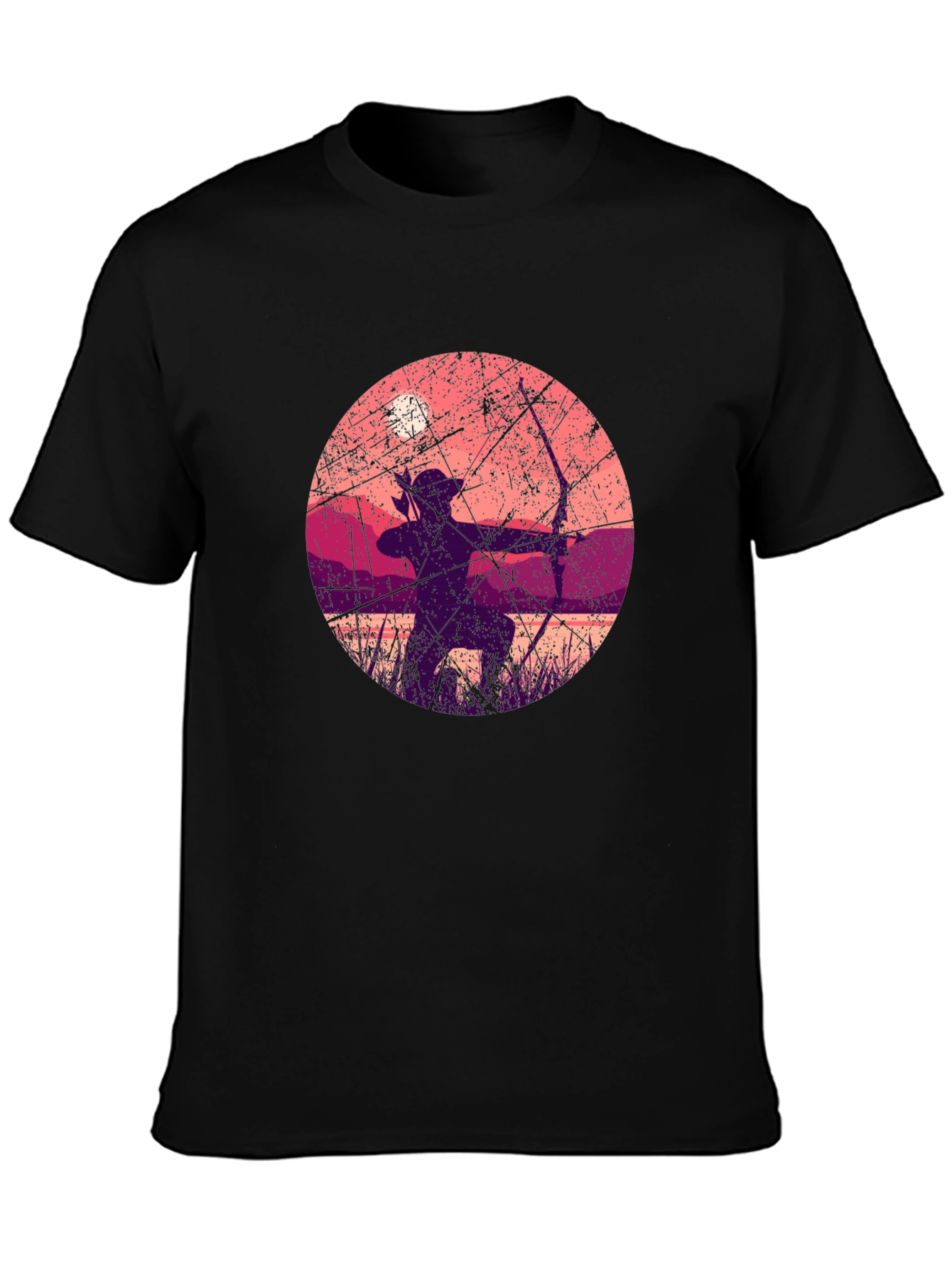Archer Silhouette Graphic Tee - Black