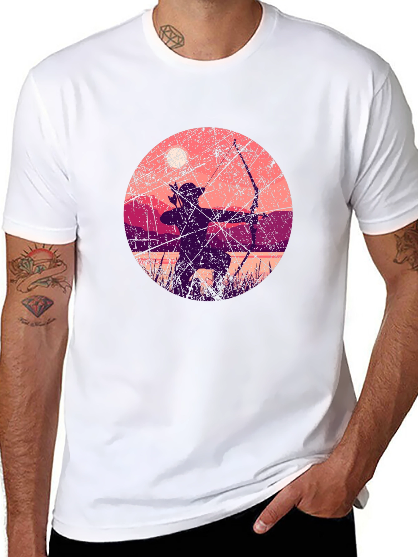 Archer Silhouette Graphic Tee - Black
