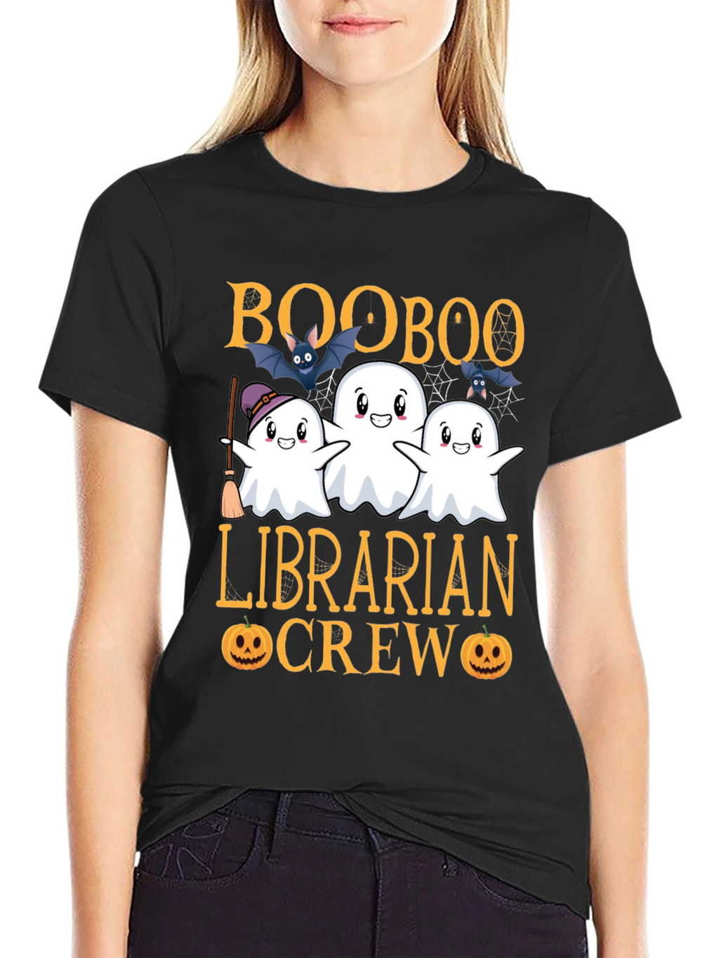 Boo Boo Librarian Crew Halloween T-Shirt