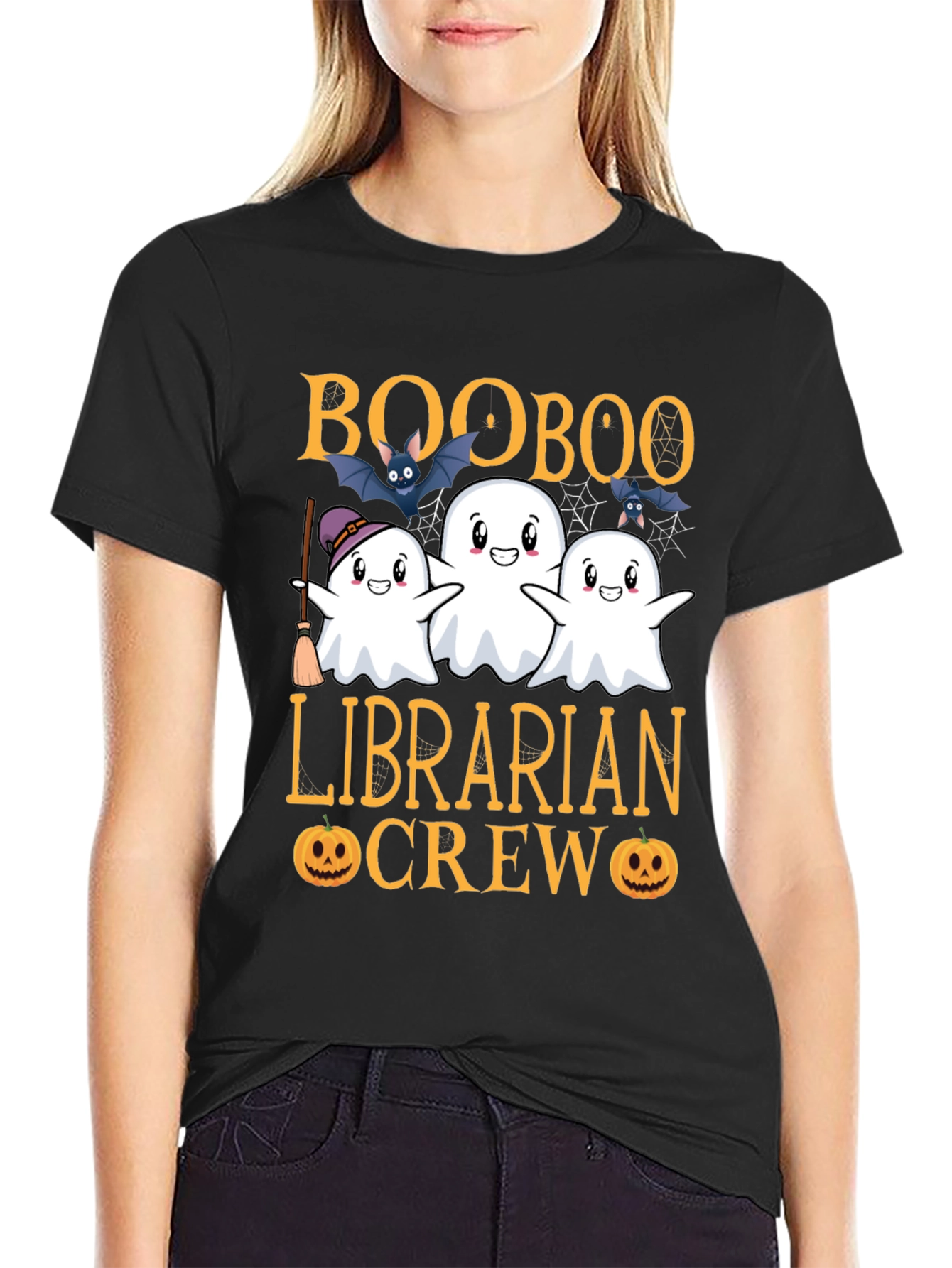 Boo Boo Librarian Crew Halloween T-Shirt