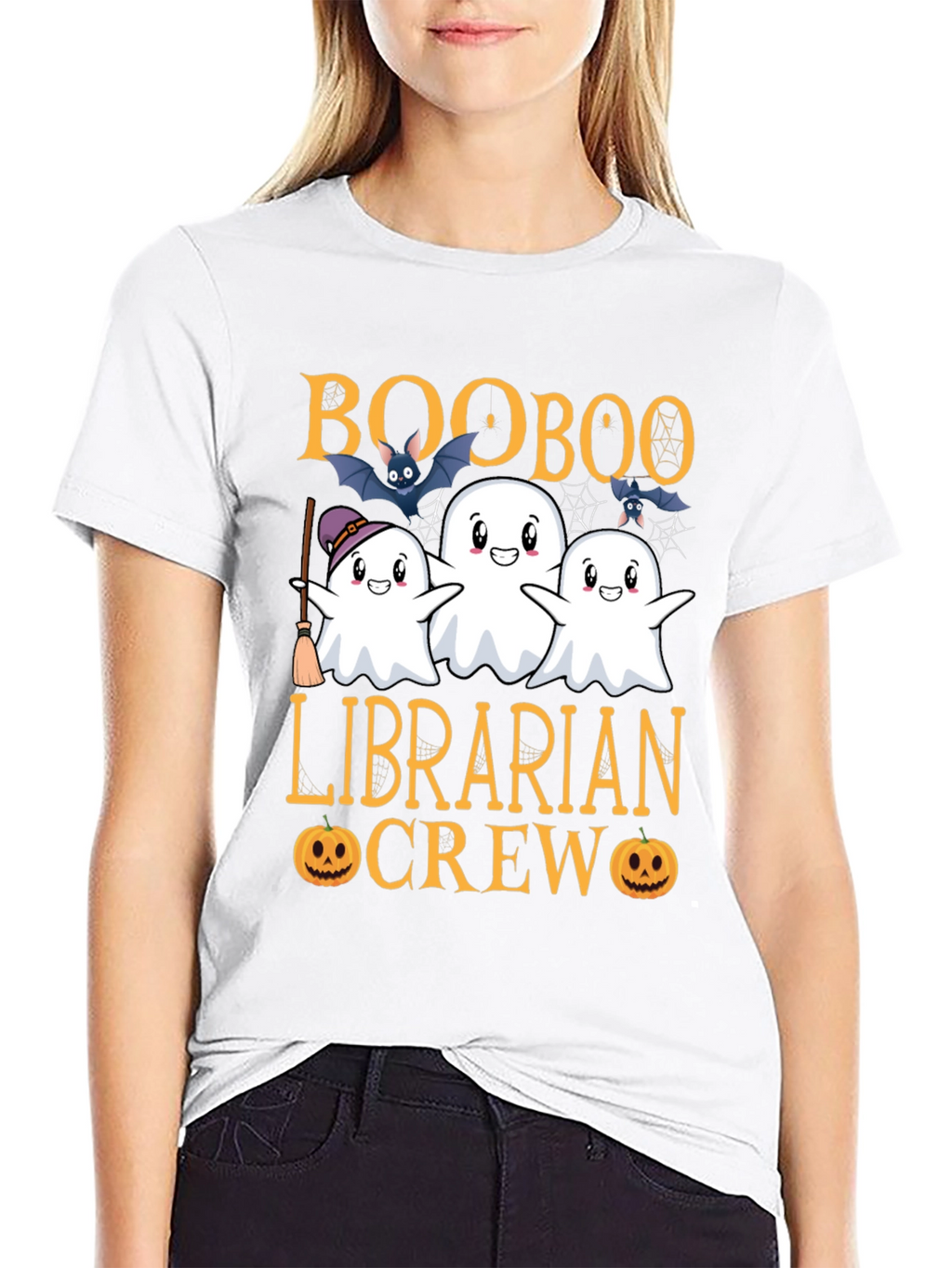 Boo Boo Librarian Crew Halloween T-Shirt