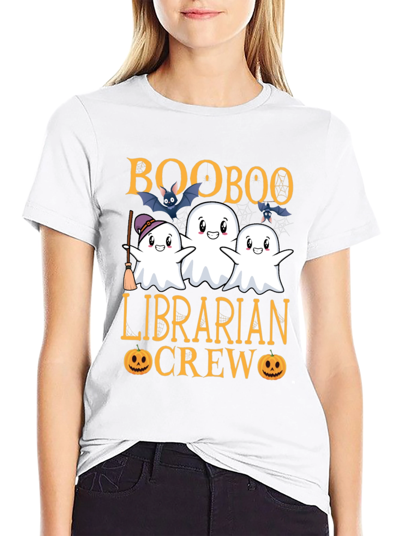 Boo Boo Librarian Crew Halloween T-Shirt
