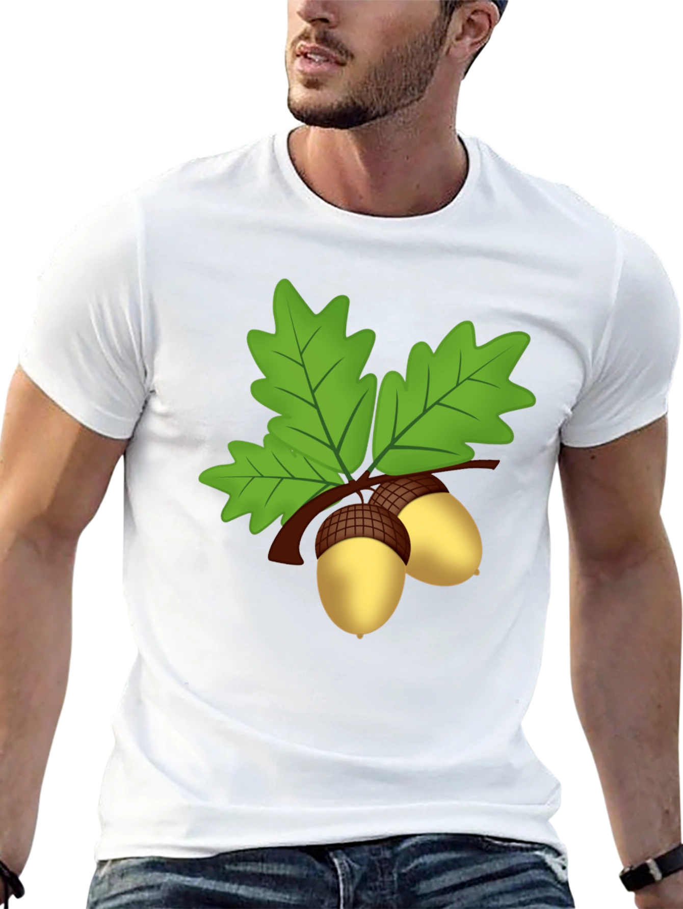 Acorn Branch Graphic Tee - Nature Lovers T-Shirt