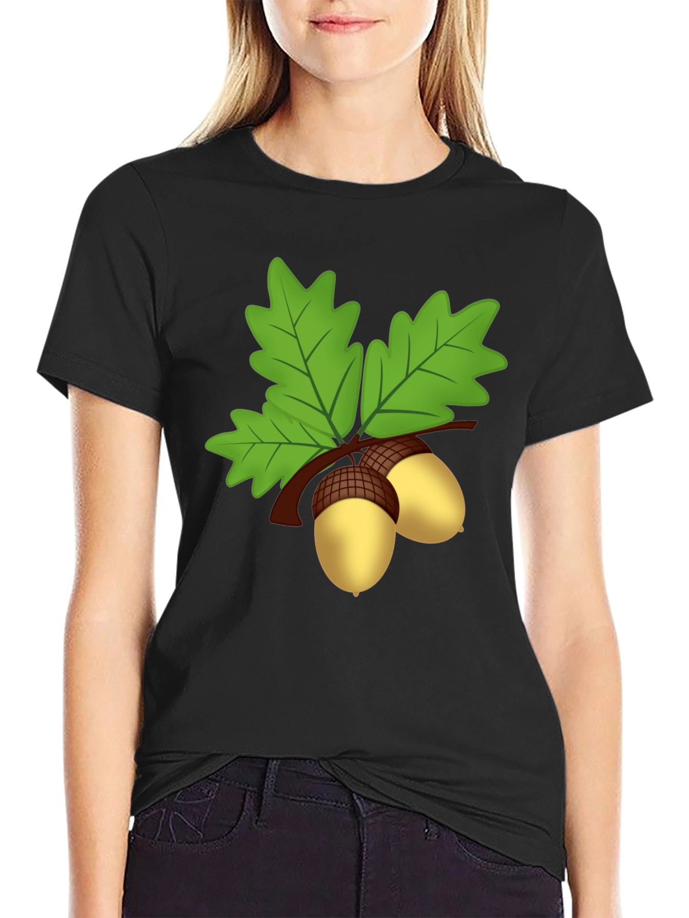 Acorn Branch Graphic Tee - Nature Lovers T-Shirt