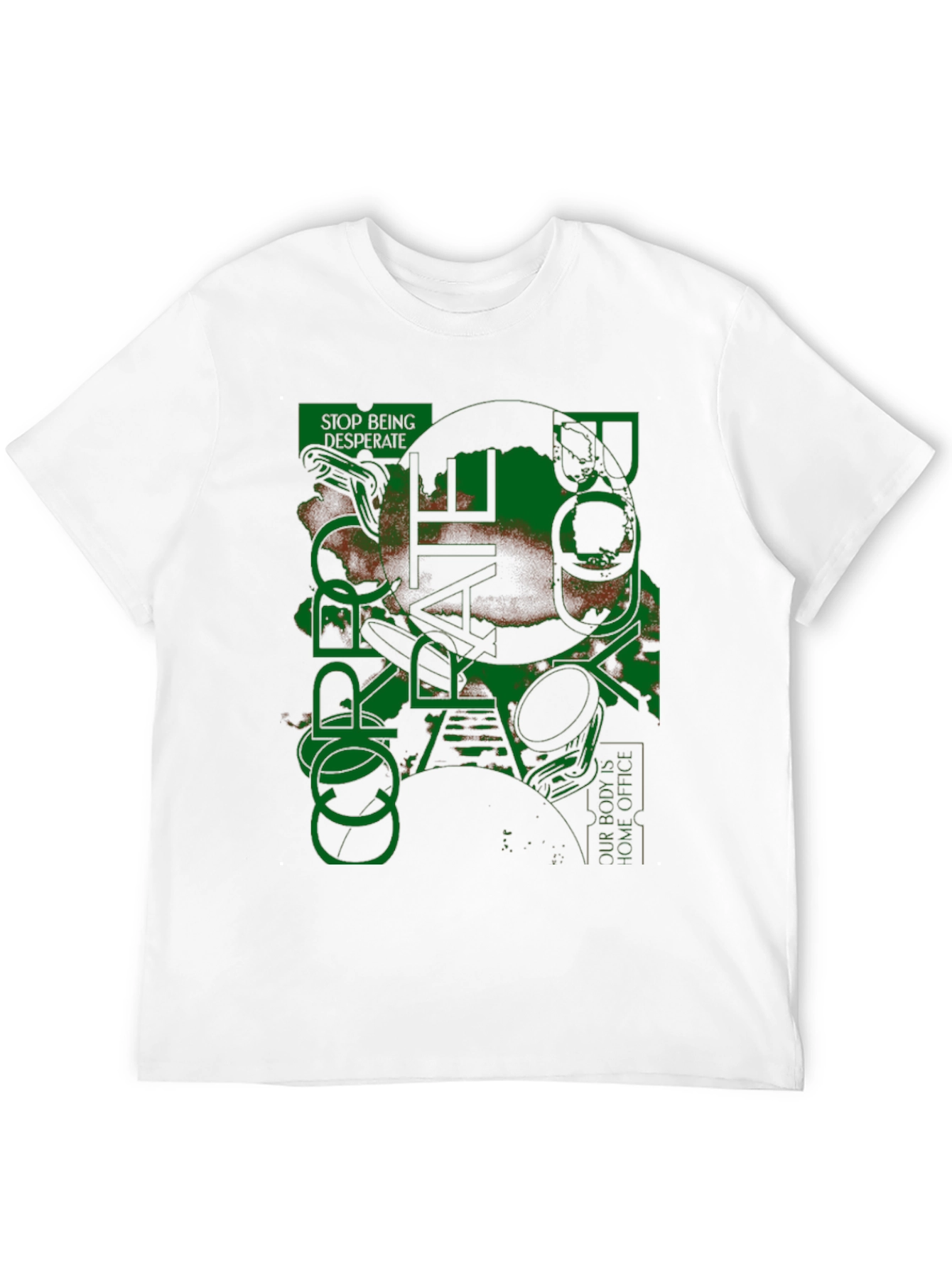 Abstract Graphic Tee - Stop Being Desperate T-Shirt