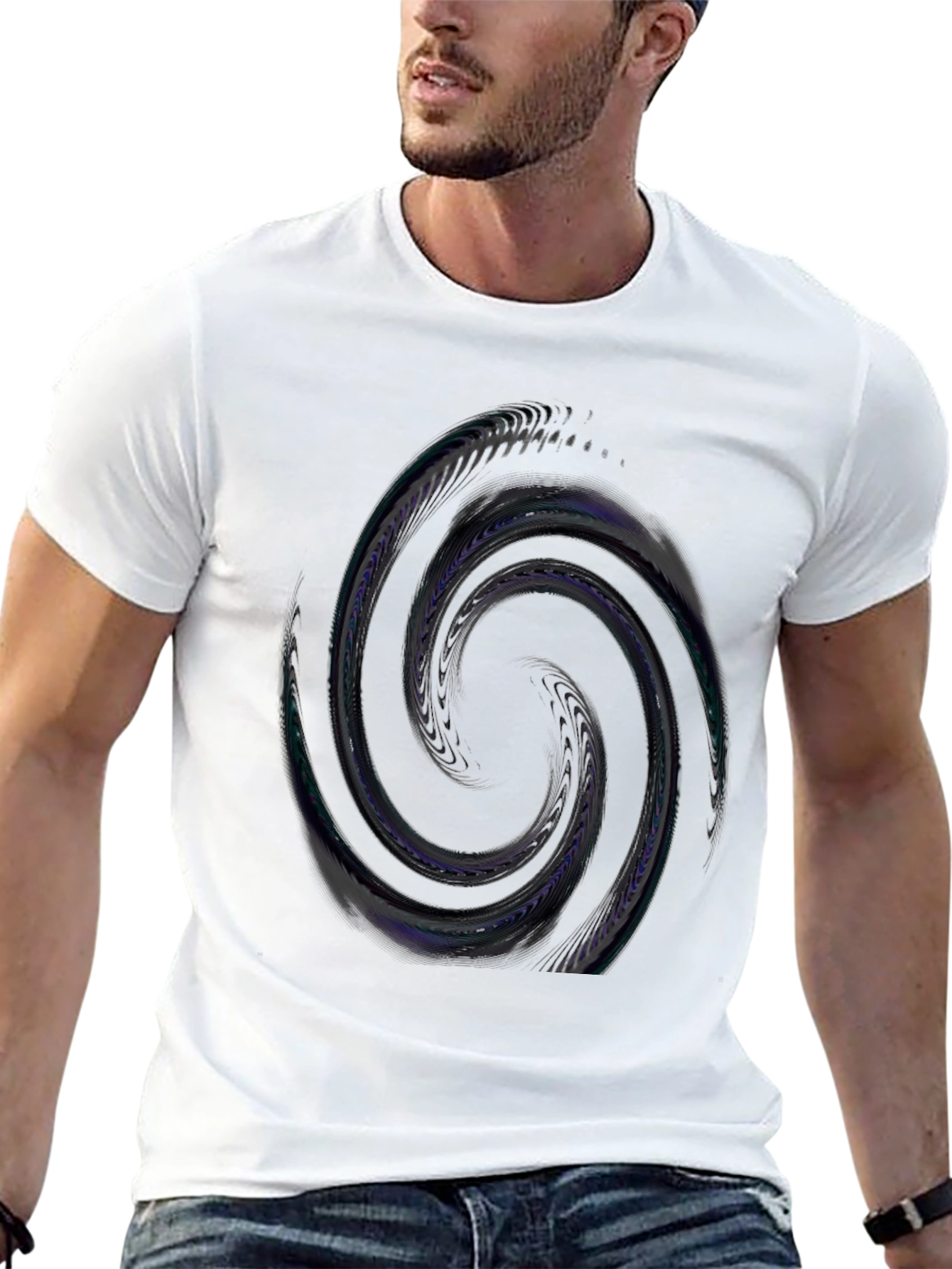 Abstract Swirl Graphic Tee - Modern Comfort