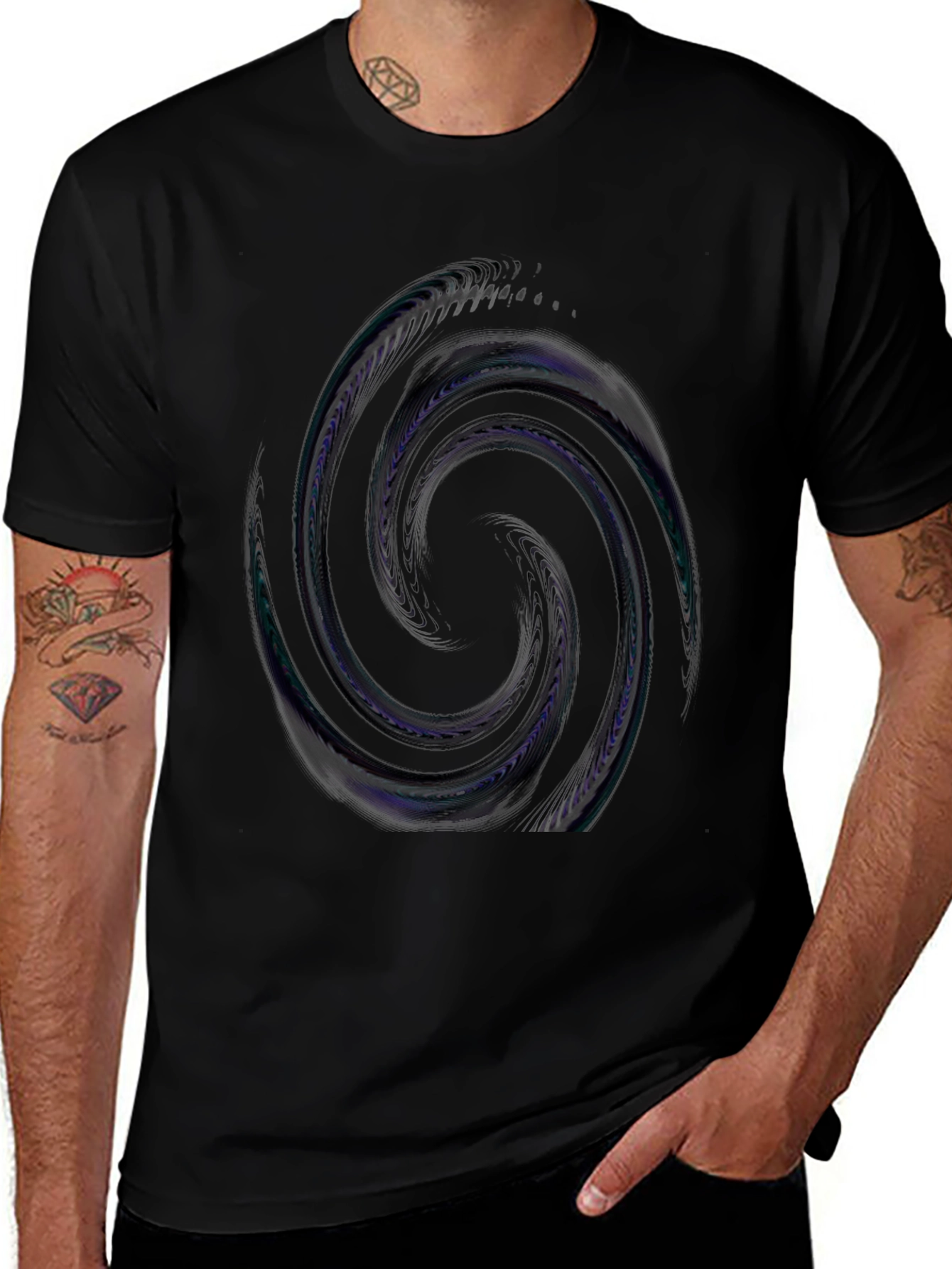 Abstract Swirl Graphic Tee - Modern Comfort