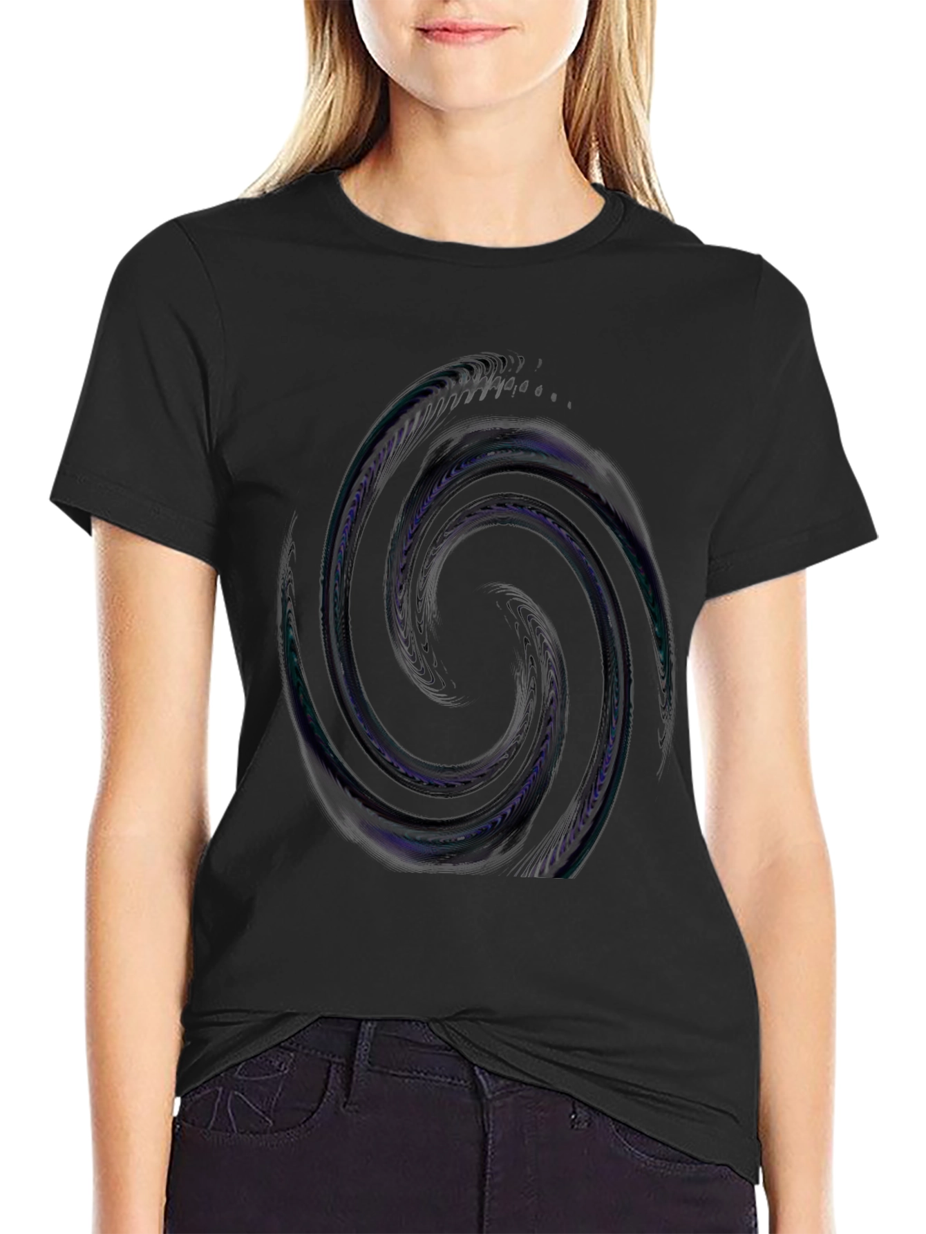 Abstract Swirl Graphic Tee - Modern Comfort