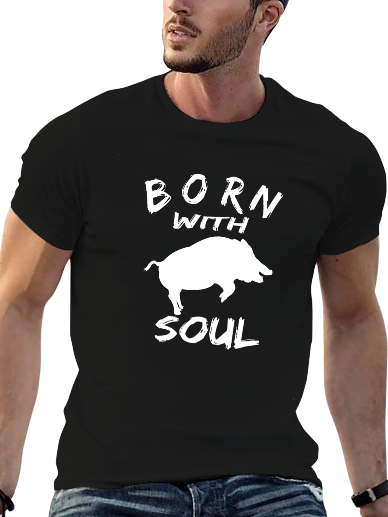 Born With Soul Pig Graphic Tee