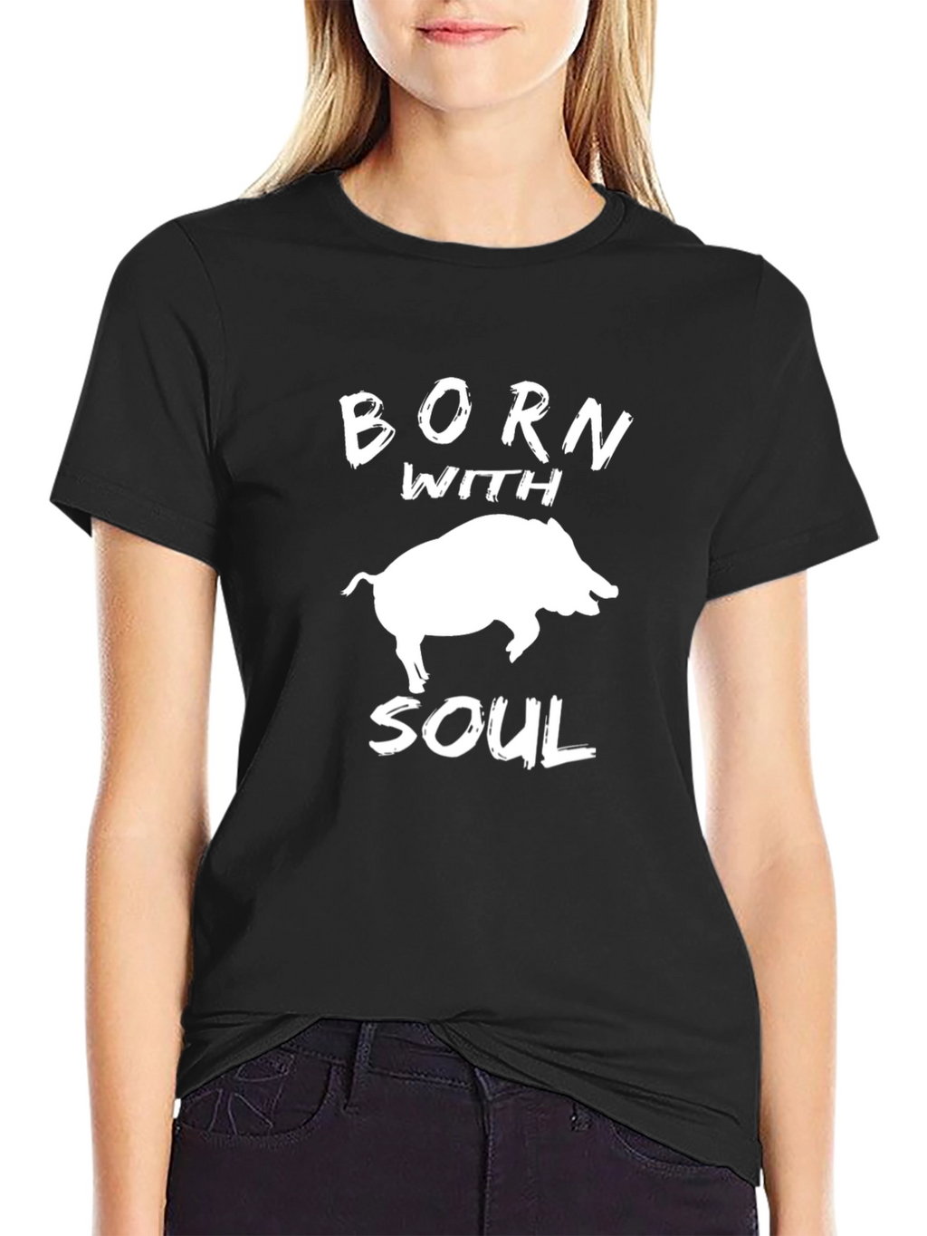 Born With Soul Pig Graphic Tee
