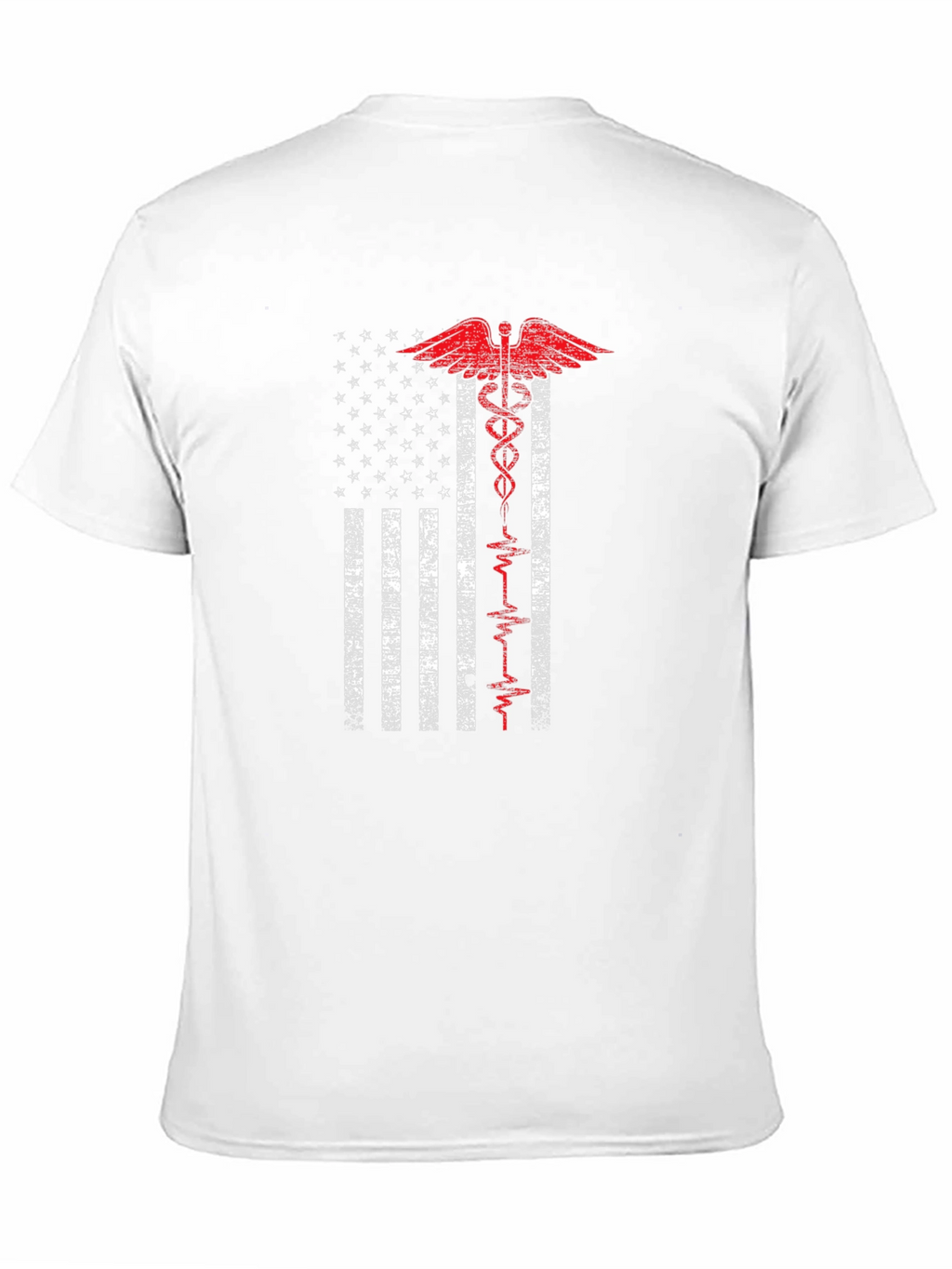American Flag Caduceus Graphic T-Shirt