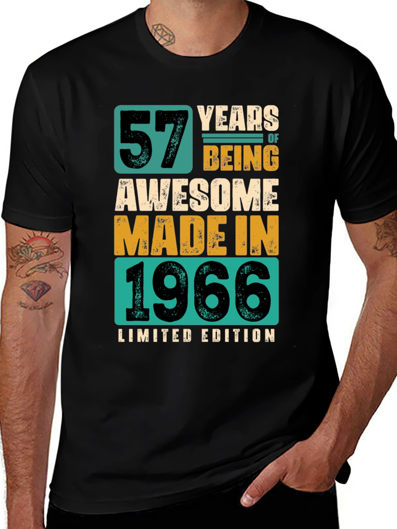 57 Years of Being Awesome 1966 Limited Edition T-Shirt