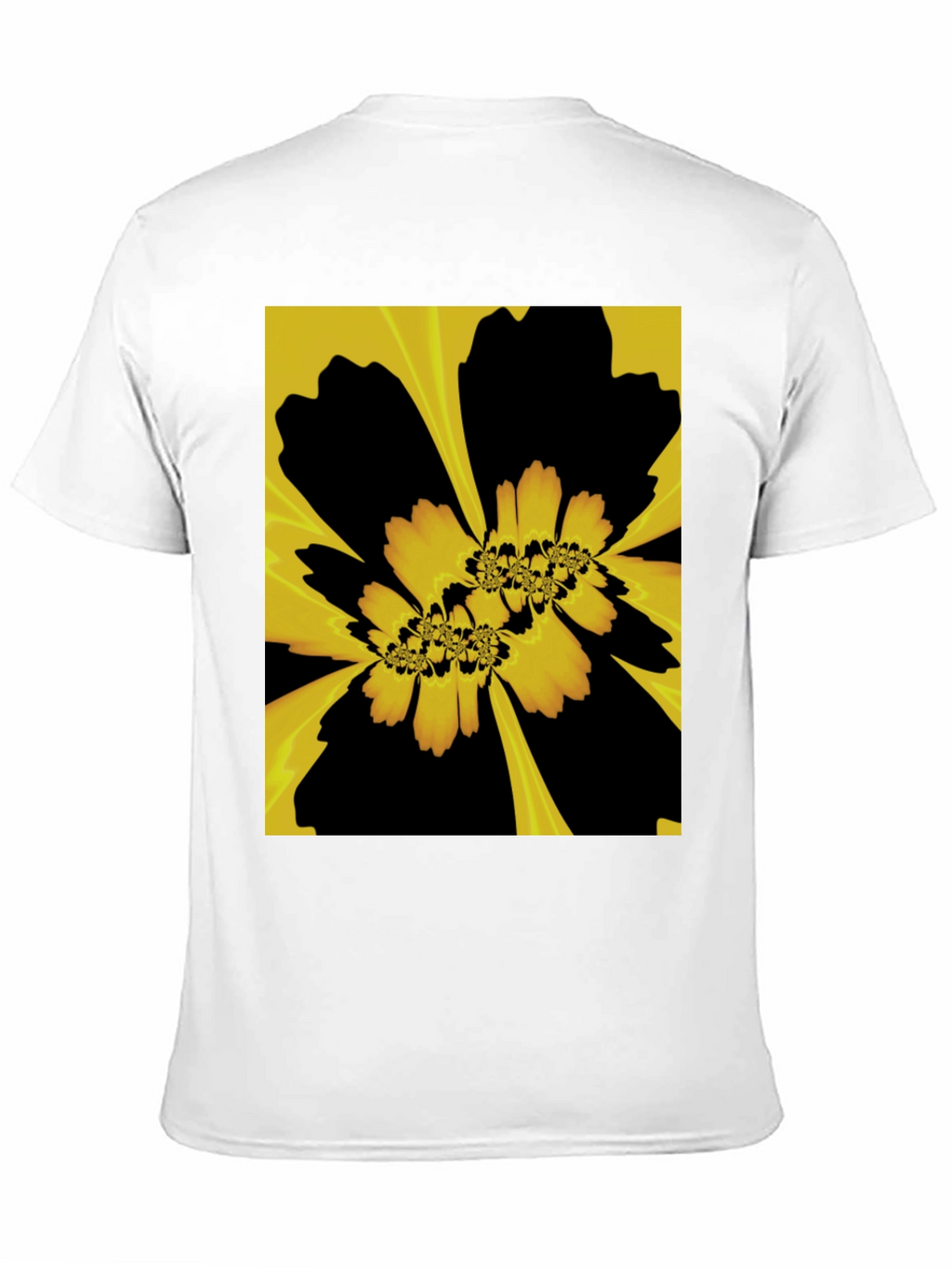 Abstract Floral Graphic Black T-Shirt