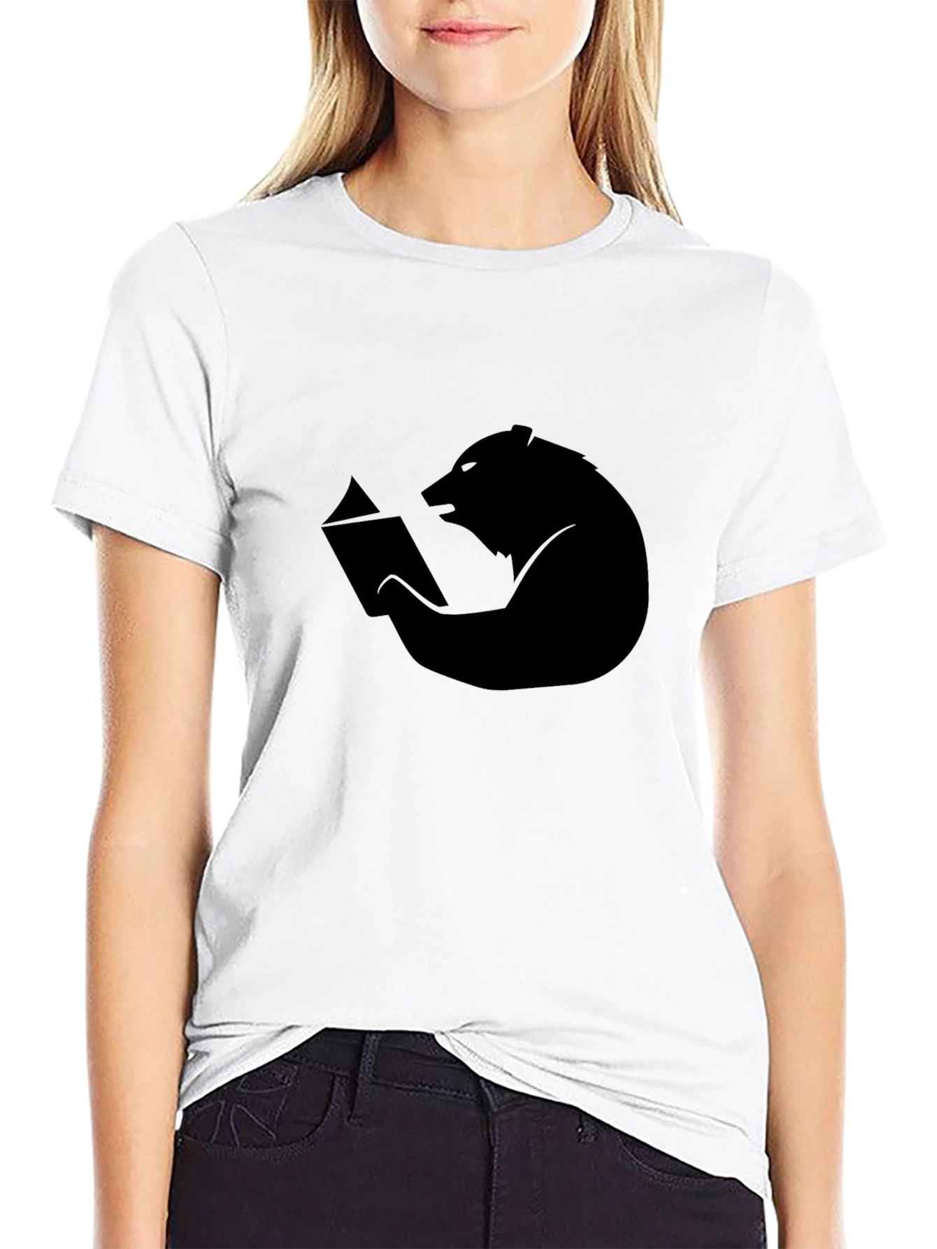 Bear Reading Book T-Shirt